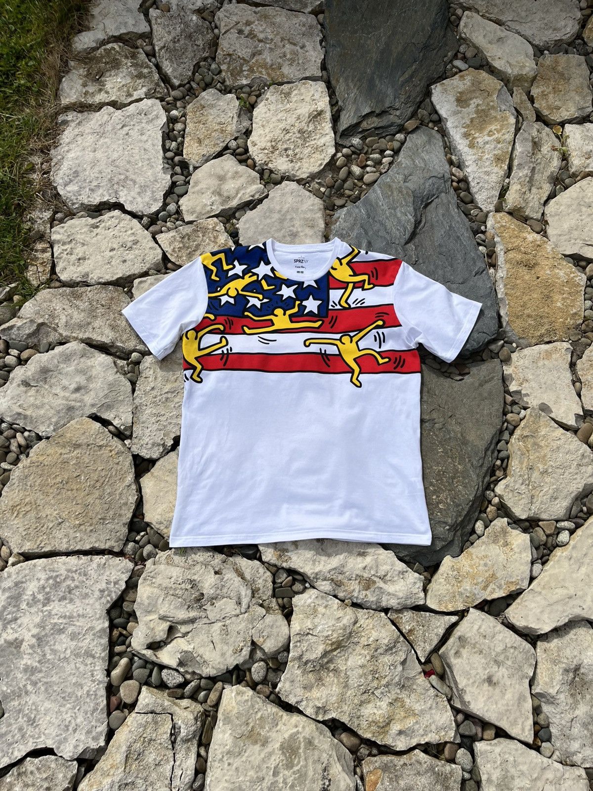 Keith Haring × Uniqlo Uniqlo SPRZ NY Keith Haring USA America flag tee t-shirt Size US L / EU 52-54 / 3 - 1 Thumbnail