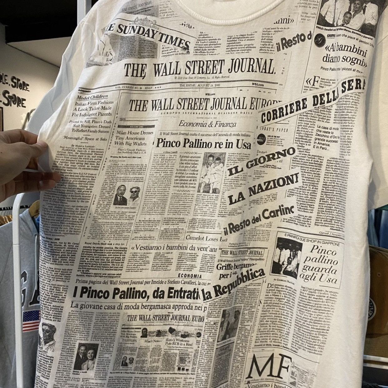 Japanese Brand VINTAGE I Pinco Pallino Newspaper Print T-Shirt RCWB M Size US M / EU 48-50 / 2 - 5 Thumbnail