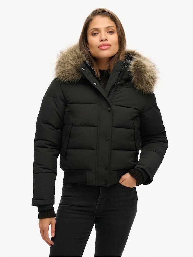Superdry c. 2018/19 Superdry Everest Hooded Puffer Bomber Jacket Size M / US 6-8 / IT 42-44 - 3 Thumbnail