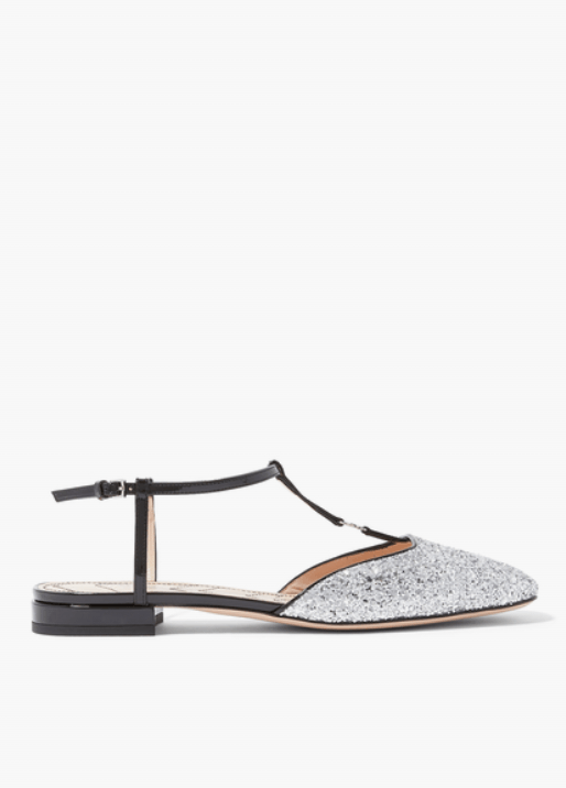 o1s1wg110125 Double G Ballet Flat Sandals in Silver