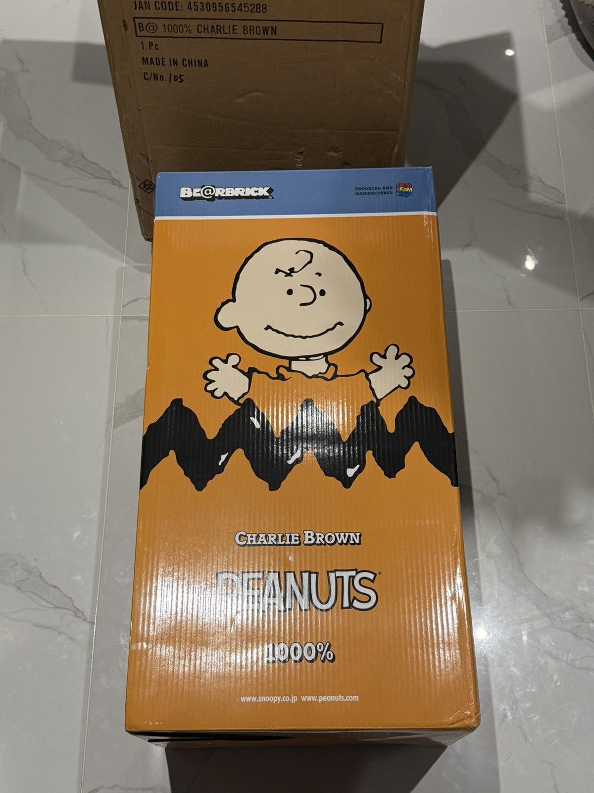 Medicom Toy Bearbrick Peanuts Charlie Brown 2017 Vision 1000% Size ONE SIZE - 6 Thumbnail