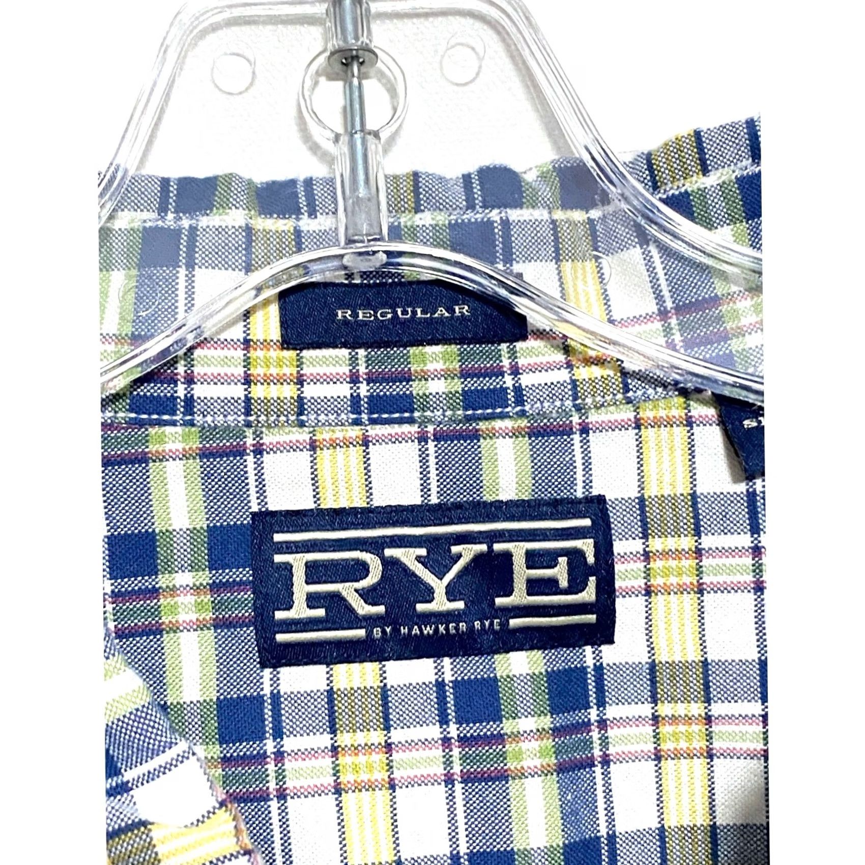 Vintage VINTAGE Rye Button Down Oxford Blue Plaid Shirt Mens 2XL Short Preppy Office Classic NWT Size US XXL / EU 58 / 5 - 6 Thumbnail