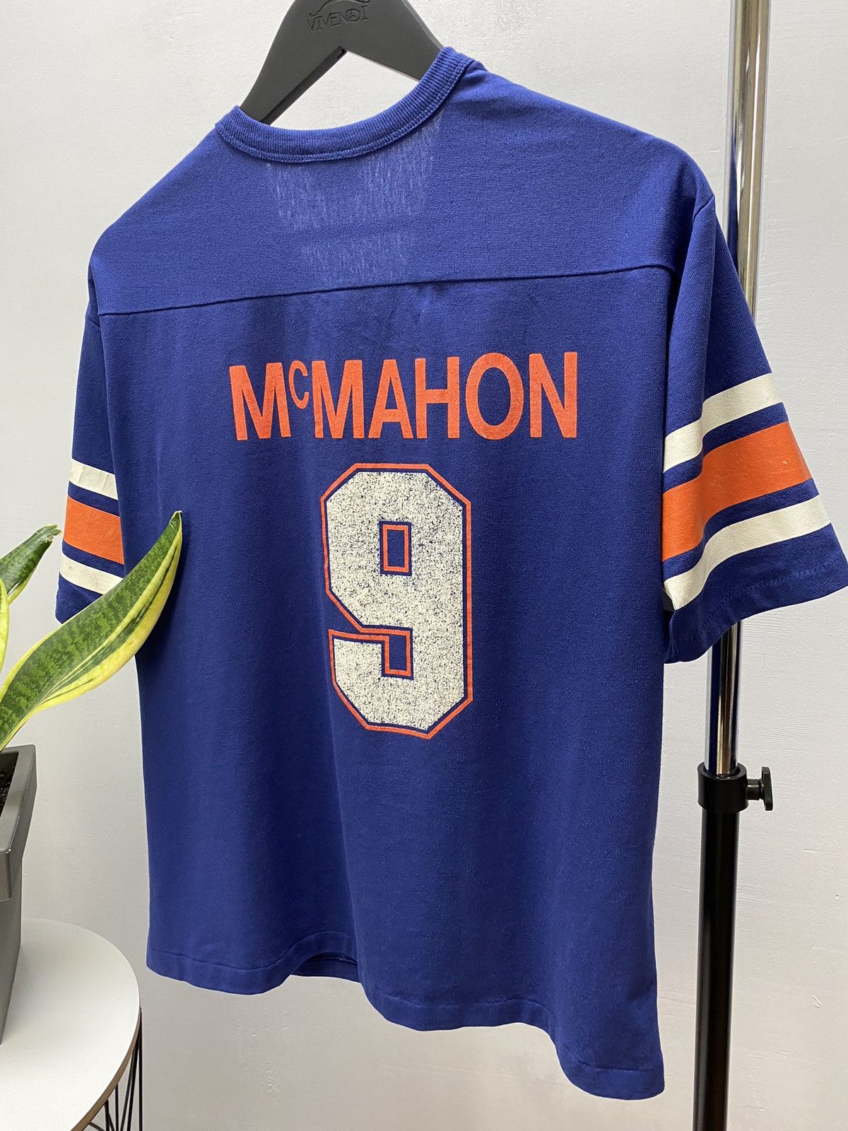 MacGregor × NFL × Vintage Jim Mcmahon Chicago Bears Jersey Navy Vintage Salem 80s Size US L / EU 52-54 / 3 - 19 Thumbnail