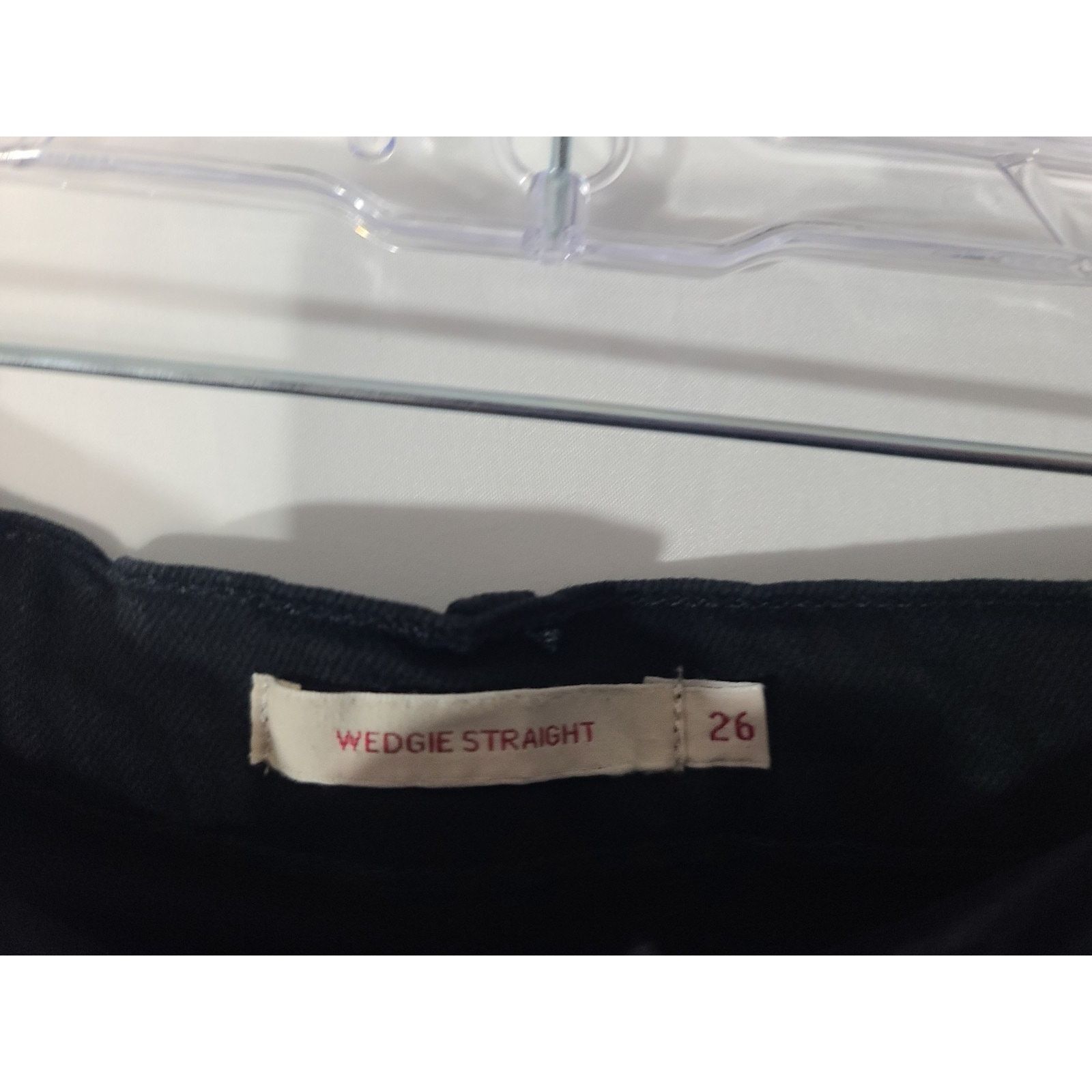 Levi's Levi's Premium Big E Wedgie Straight Ankle Black Jeans 26 Size 26" / US 2 / IT 38 - 5 Thumbnail
