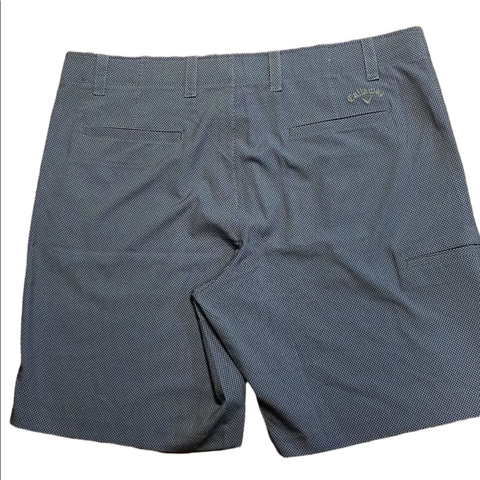 Callaway Callaway Size 40 Navy Print Flat Front Polyester Golf Shorts Size US 40 / EU 56 - 2 Thumbnail
