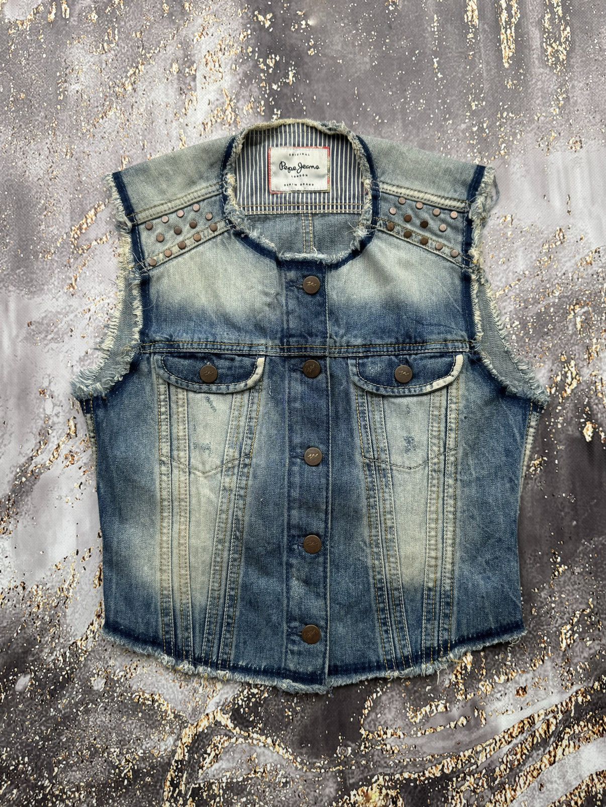Pepe Jeans Pepe Jeans Vintage Amazing Denim Vest Size S / US 4 / IT 40 - 1 Thumbnail
