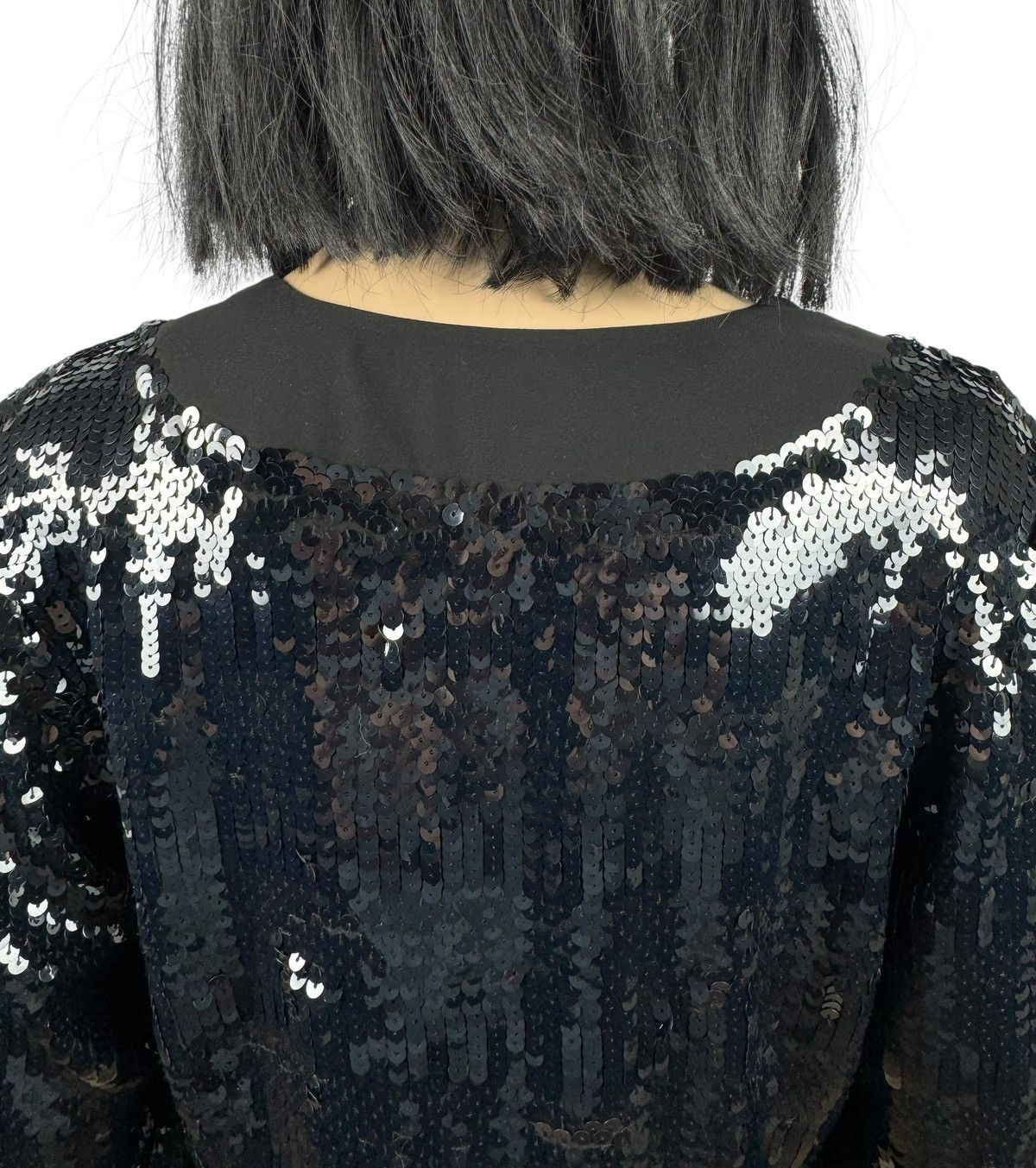 Karl Lagerfeld Karl Lagerfeld Mini Dress Sequins Mesh Decor size M V-Neck Size M / US 6-8 / IT 42-44 - 10 Thumbnail