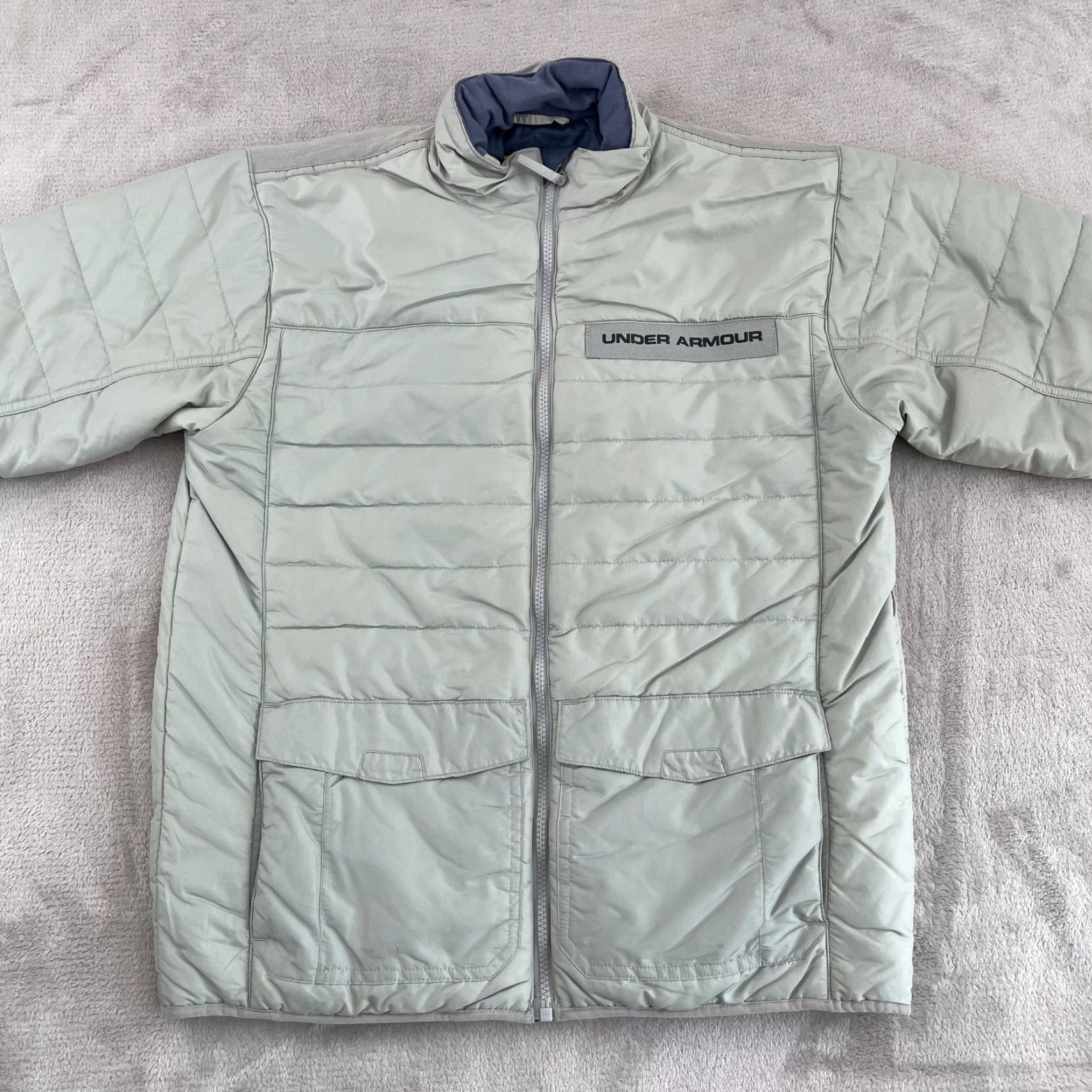 Under Armour Under Armour Storm Puffer Jacket Men Medium Grey MTN Full Zip Primaloft Hike Size US M / EU 48-50 / 2 - 4 Thumbnail