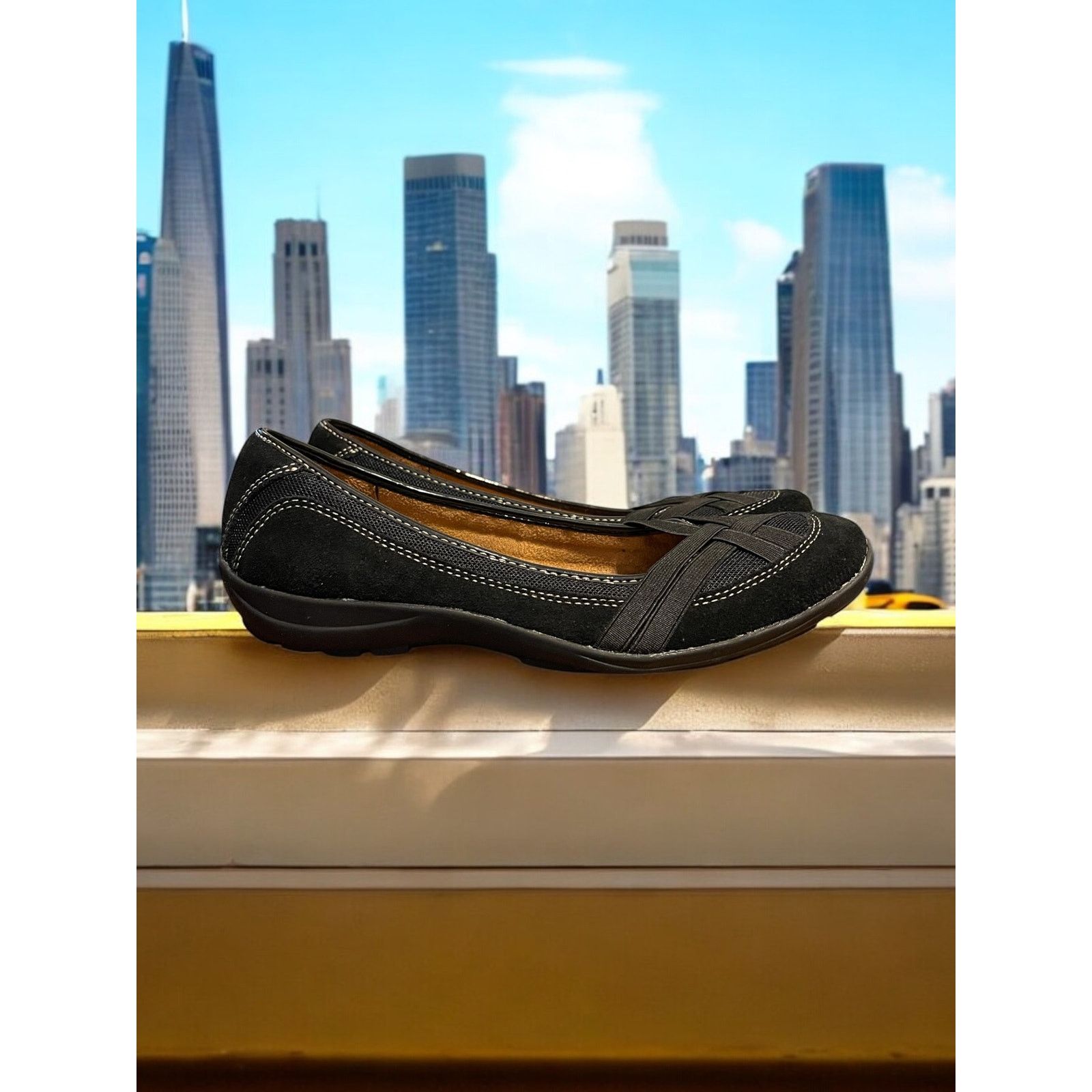 Unknown London Leather NaturalSoul Naturalizer Shoes Black Flats Size 7 Size US 7 / IT 37 - 3 Thumbnail