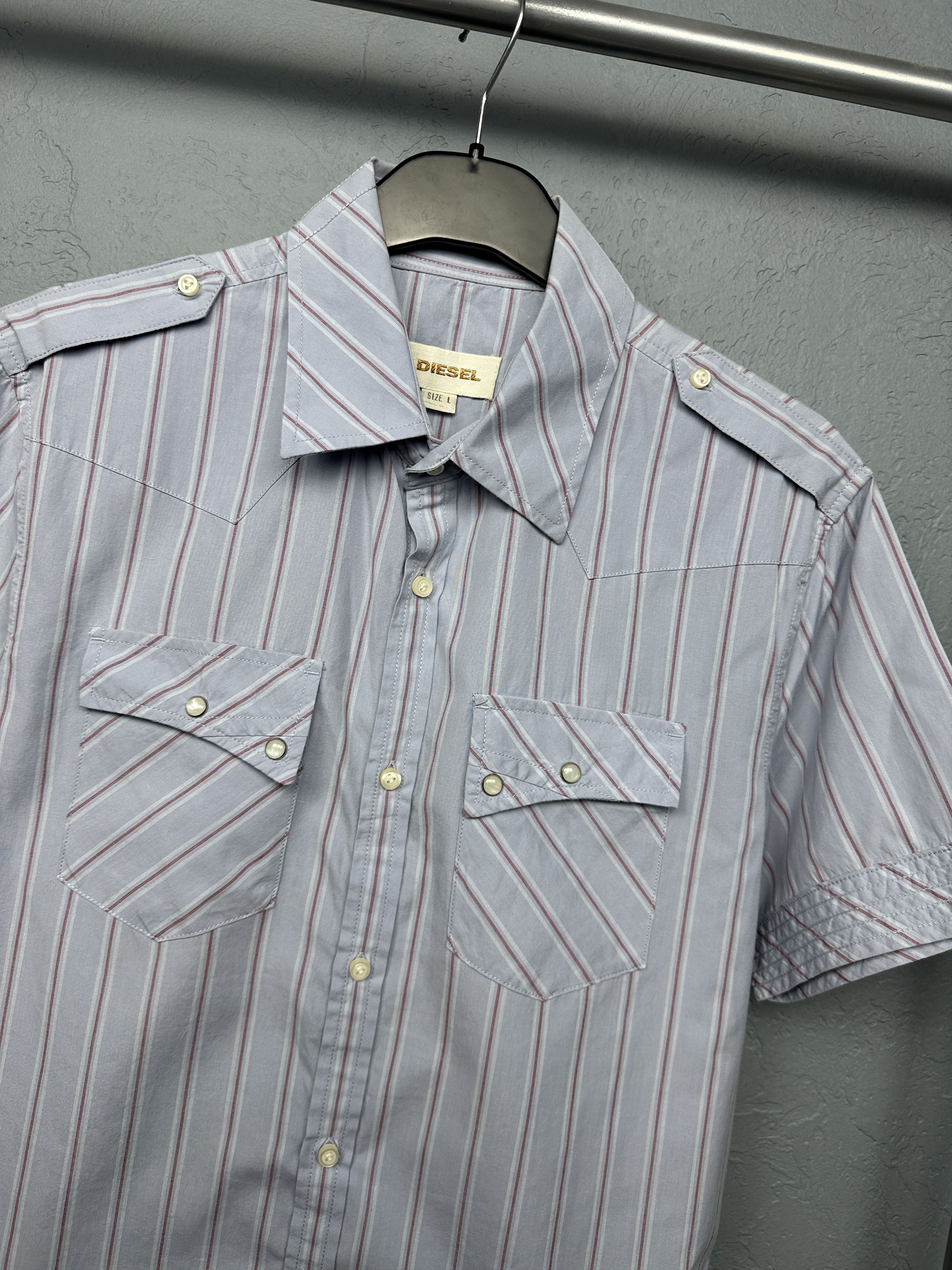 Diesel Diesel Mens Short Sleeve Shirt Size US L / EU 52-54 / 3 - 2 Thumbnail