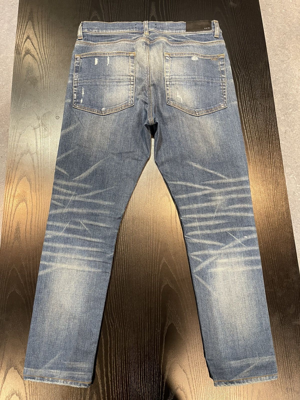 Amiri Size 34 - Amiri Plain Blue Honeycomb Denim Retail $1,090 Size US 34 / EU 50 - 3 Thumbnail
