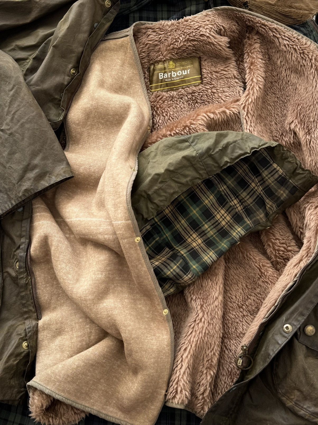 Barbour 1970s Vintage Barbour Gamefair Waxed Khaki Jacket With Lined Size US M / EU 48-50 / 2 - 8 Thumbnail