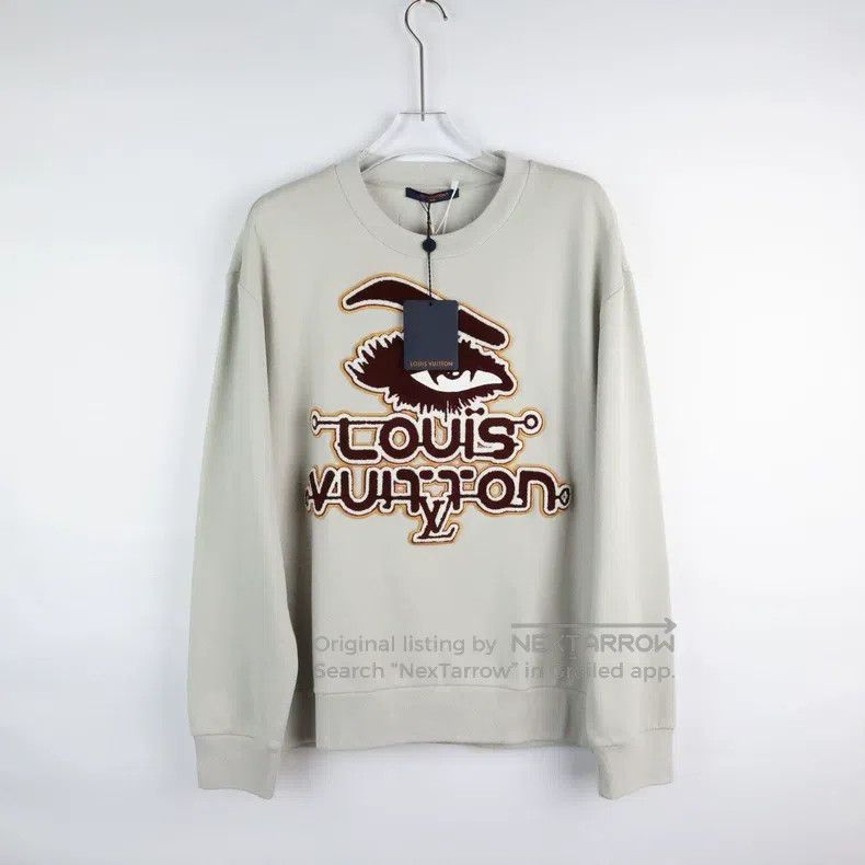 Louis Vuitton Louis Vuitton FW23 Brand Logo Embroidered Crew Neck Pullov Size US XL / EU 56 / 4 - 1 Thumbnail
