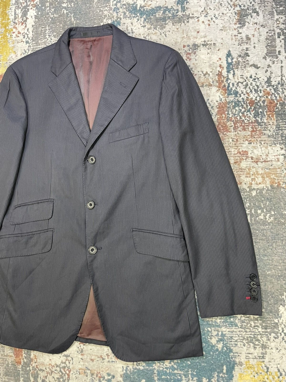 Burberry Burberry Black Label Pinstripes Blazers Size 40L - 4 Thumbnail