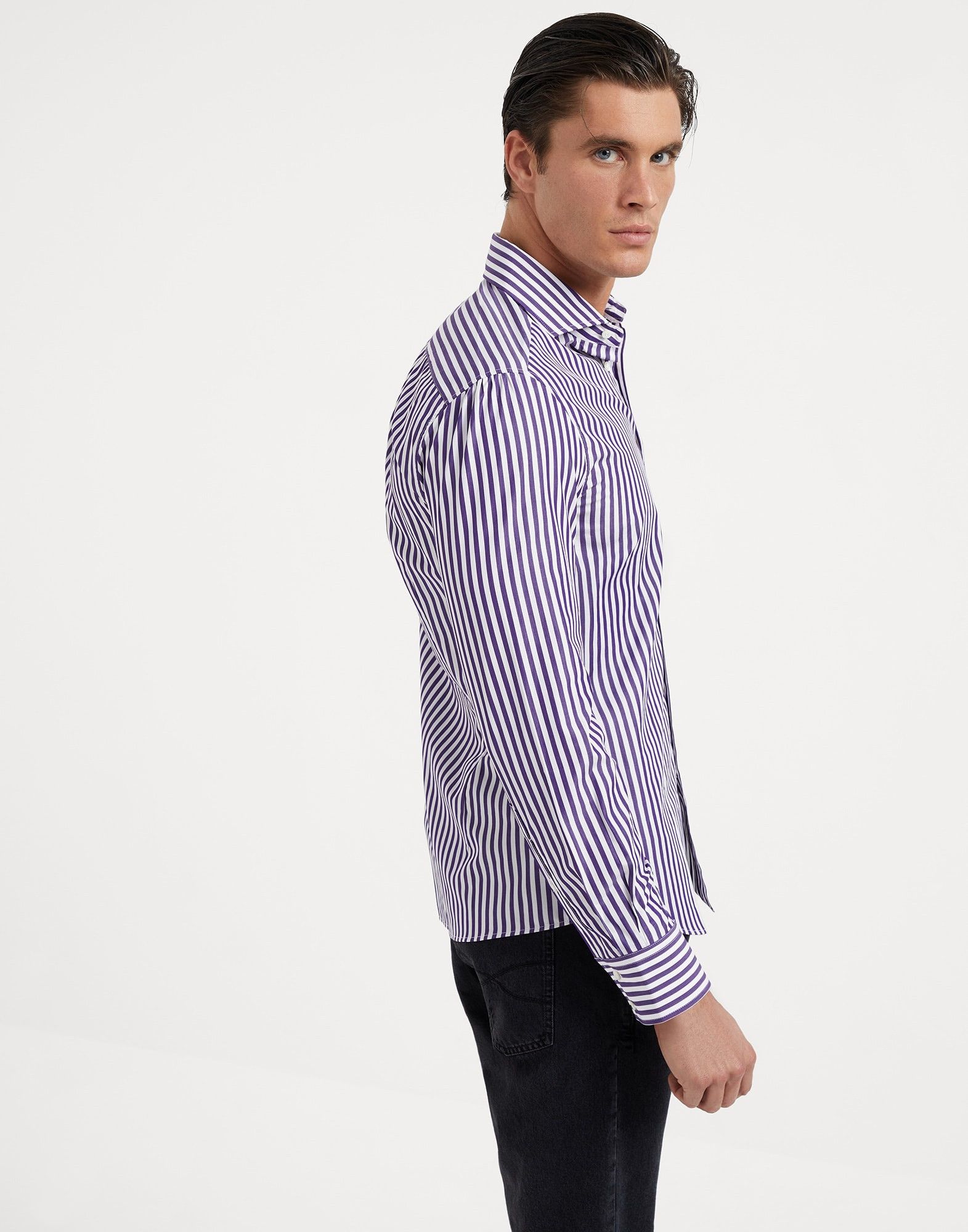 Brunello Cucinelli o1la1rc1a0925 Shirt in Blue/White Size US S / EU 44-46 / 1 - 2 Thumbnail