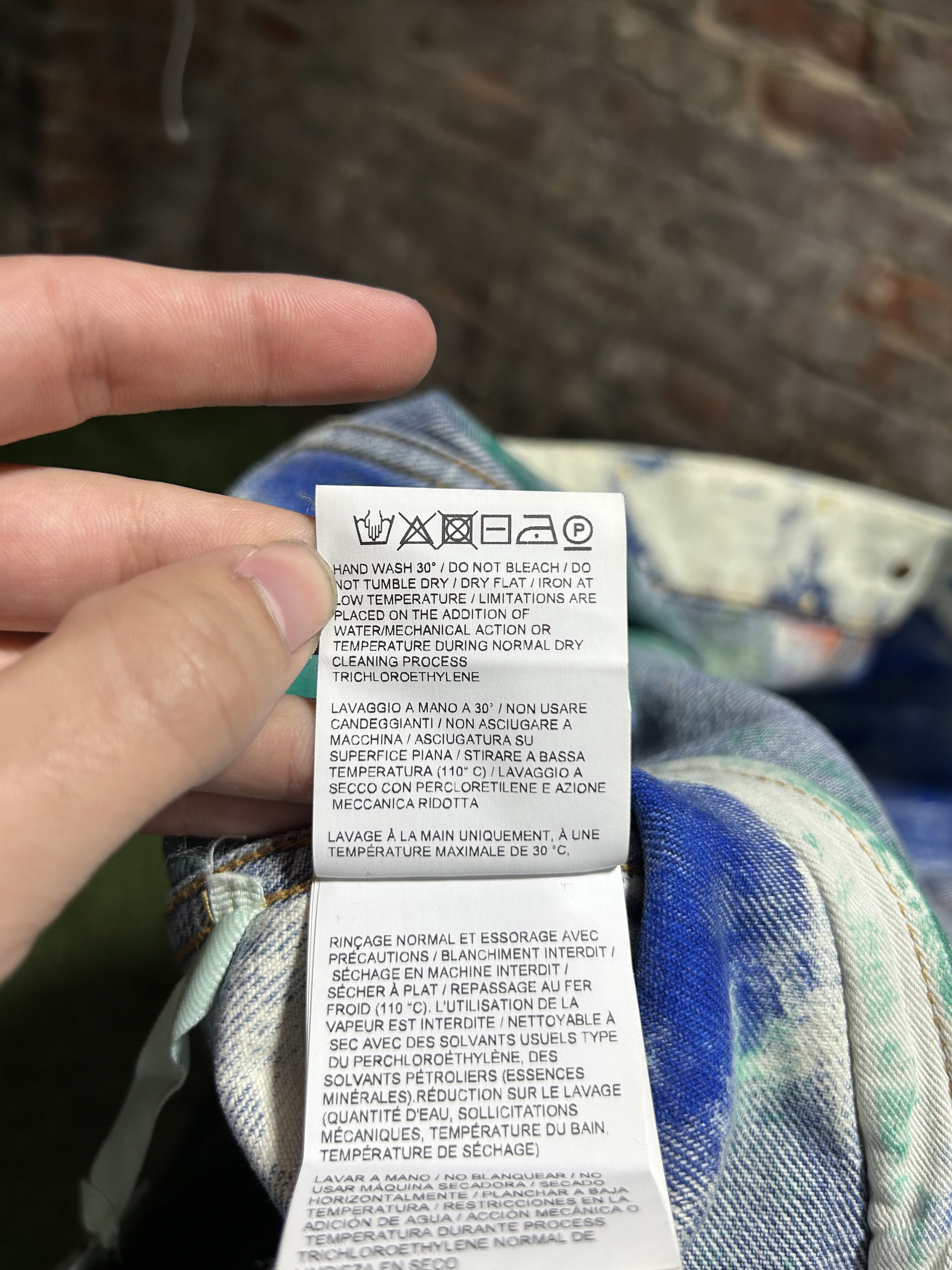 Off-White Off-White Painted Distressed Denim Jacket Size US L / EU 52-54 / 3 - 9 Thumbnail