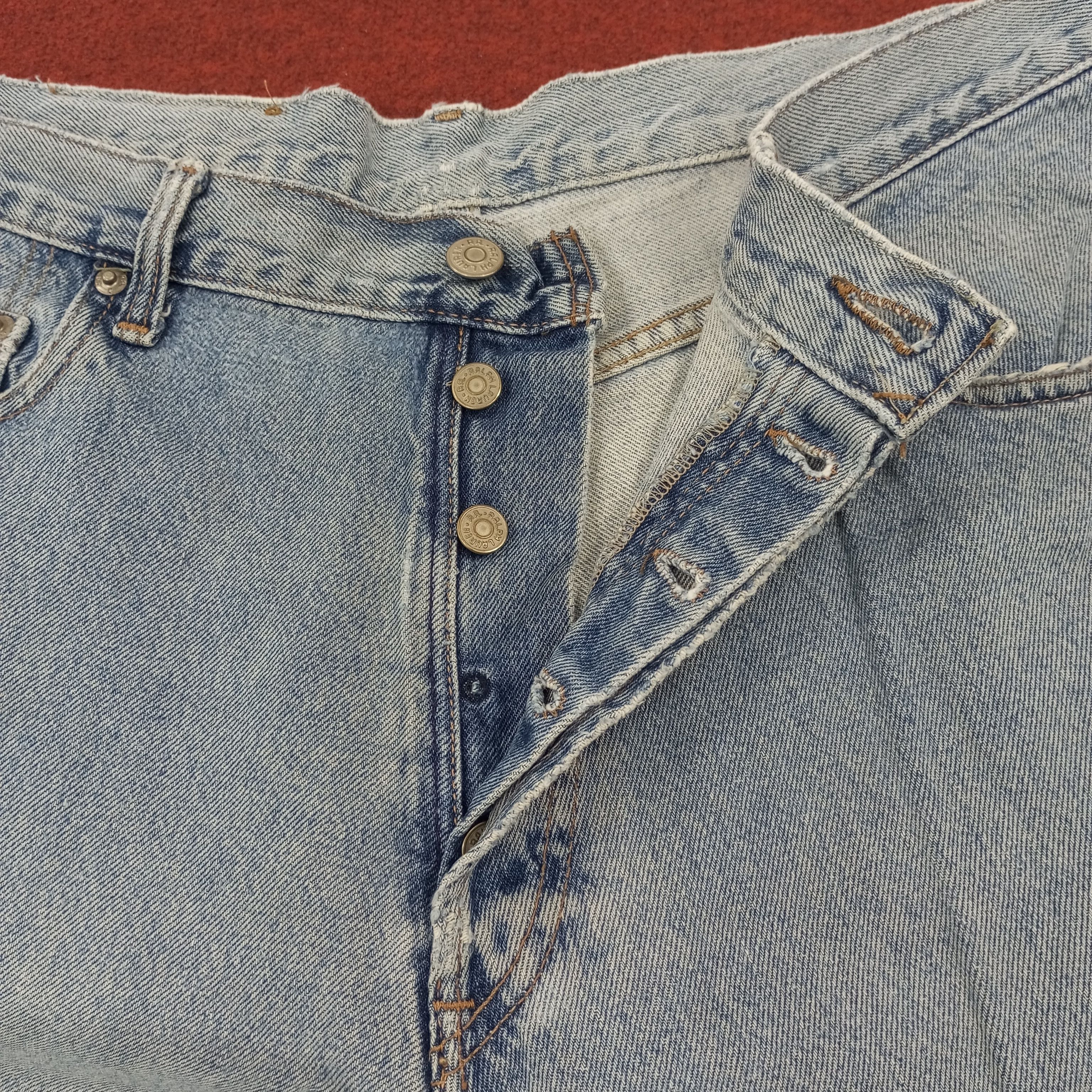 RRL Ralph Lauren × Ralph Lauren × Vintage RRL Ralph Lauren Fashion Style Distressed Jeans Size US 34 / EU 50 - 12 Thumbnail