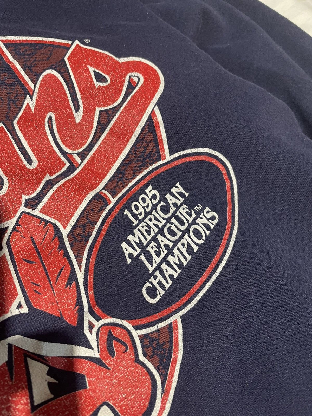 MLB 1995! Vintage Indians Cleveland MLB World Series Sweatshirt Size US L / EU 52-54 / 3 - 7 Thumbnail