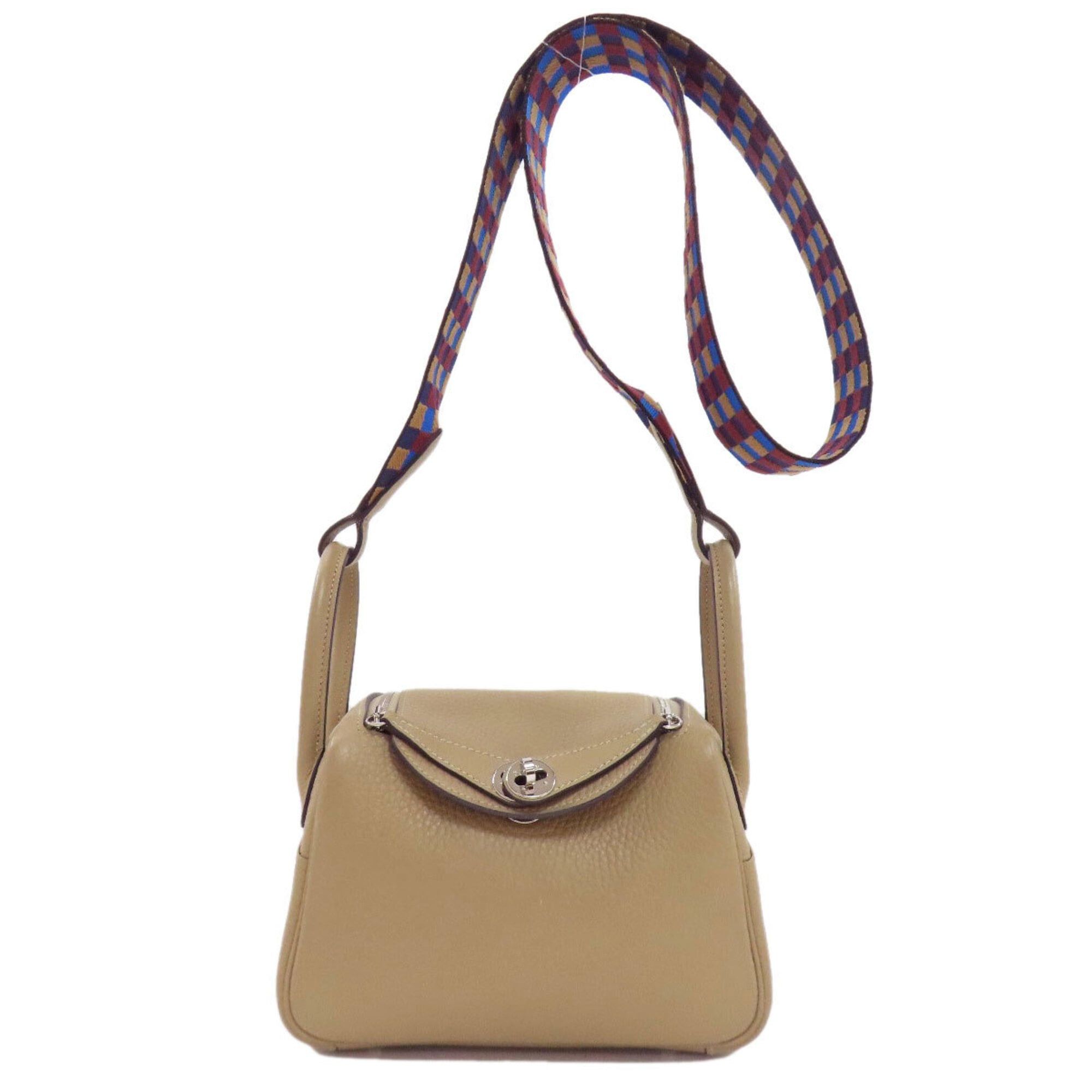 Hermes Hermes Lindy Mini Verso Maxi Cadreille Silver Hardware Handbag Taurillon Leather Women's HERMES Size ONE SIZE - 1 Thumbnail