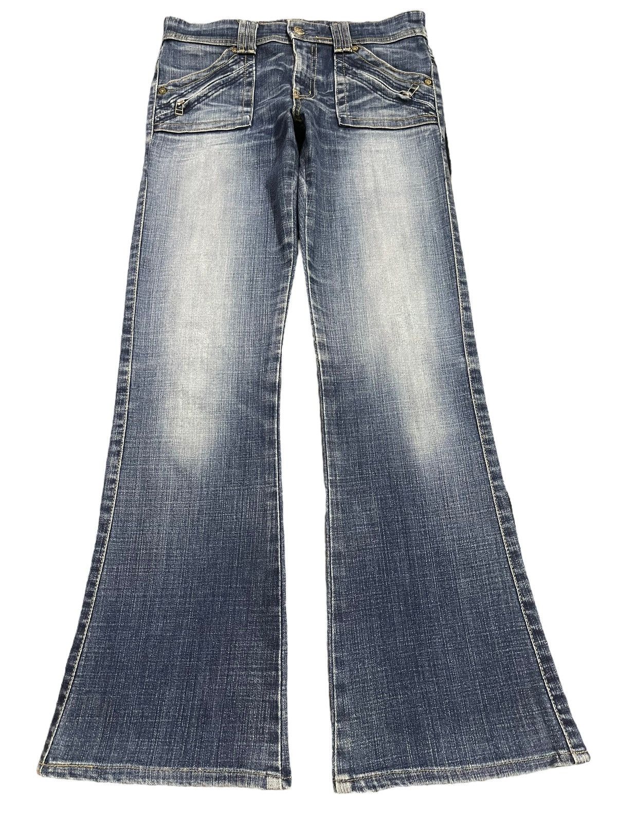 Hysteric Glamour Vintage Japanese Brand Blue Faded Wash Style Bootcut Jeans Size 28" / US 6 / IT 42 - 1 Thumbnail