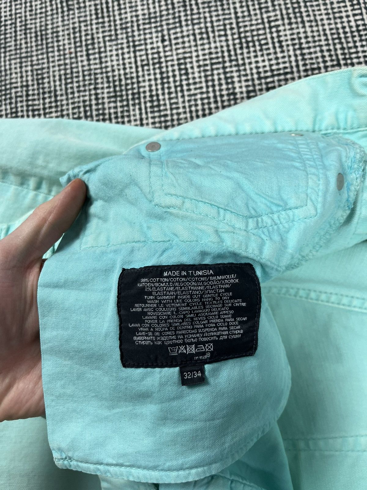 Polo Ralph Lauren × Ralph Lauren × Ralph Lauren Black Label Ralph Lauren black label rare distressed turquoise jeans Size US 34 / EU 50 - 9 Thumbnail