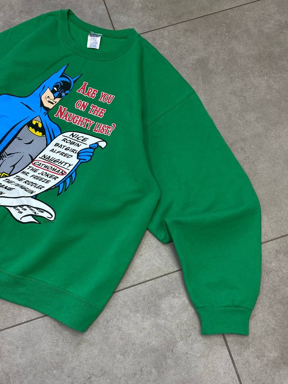 DC Comics Vintage DC Comics Batman Naughty list 2000s Promo Sweatshirt Size US XL / EU 56 / 4 - 6 Thumbnail
