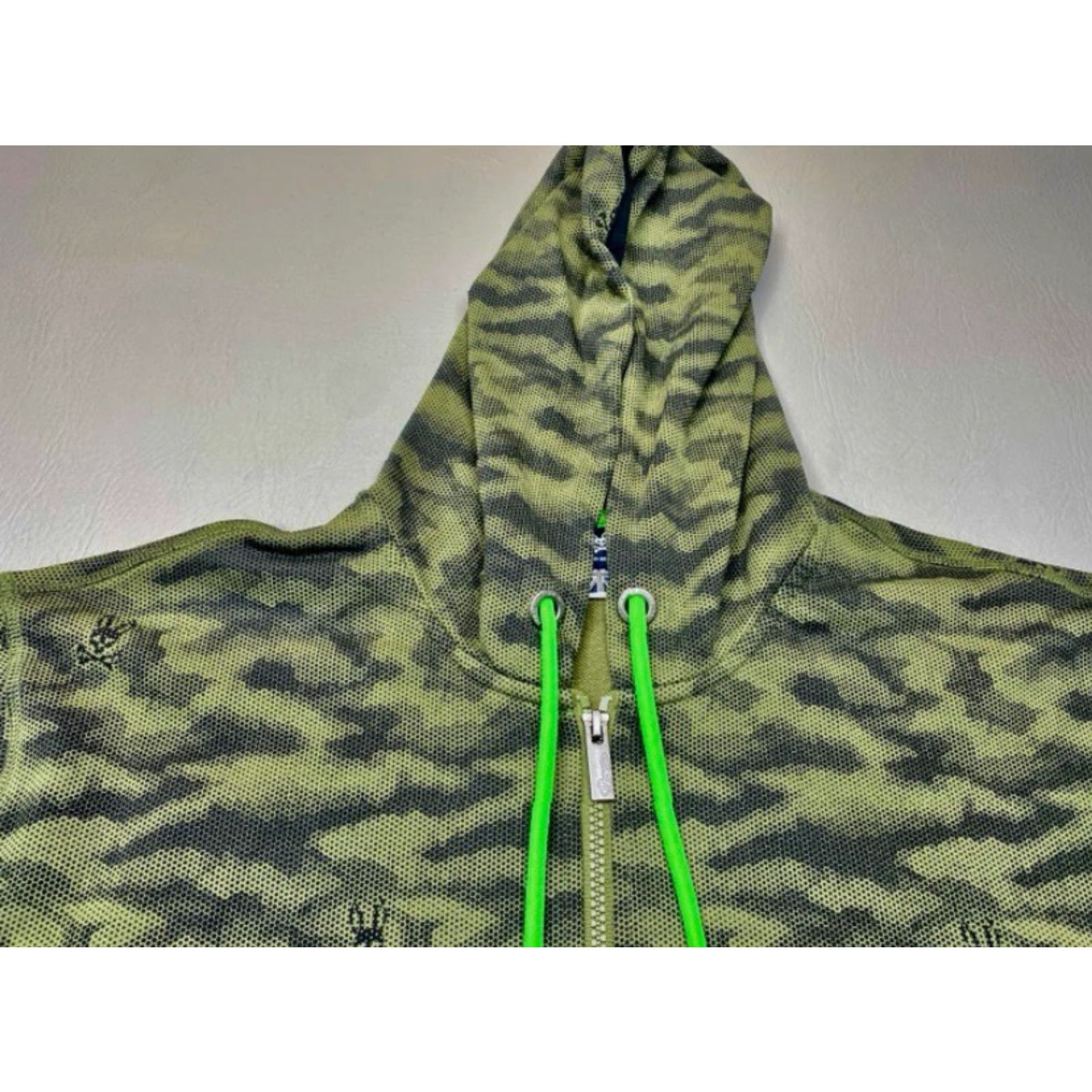 Psycho Bunny Psycho Bunny Rockaway Camo Print Full Zip Up Hoodie Mens Green 3XL Size US XXL / EU 58 / 5 - 5 Thumbnail
