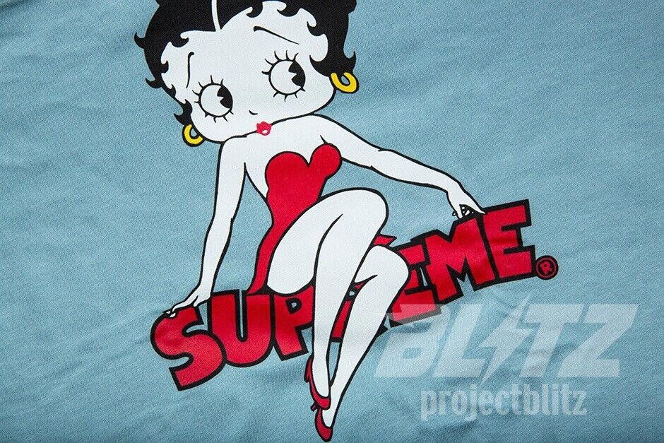 Supreme SS16 Supreme Betty Boop Tee T-shirt Slate Blue Large L 2016 Size US L / EU 52-54 / 3 - 3 Thumbnail