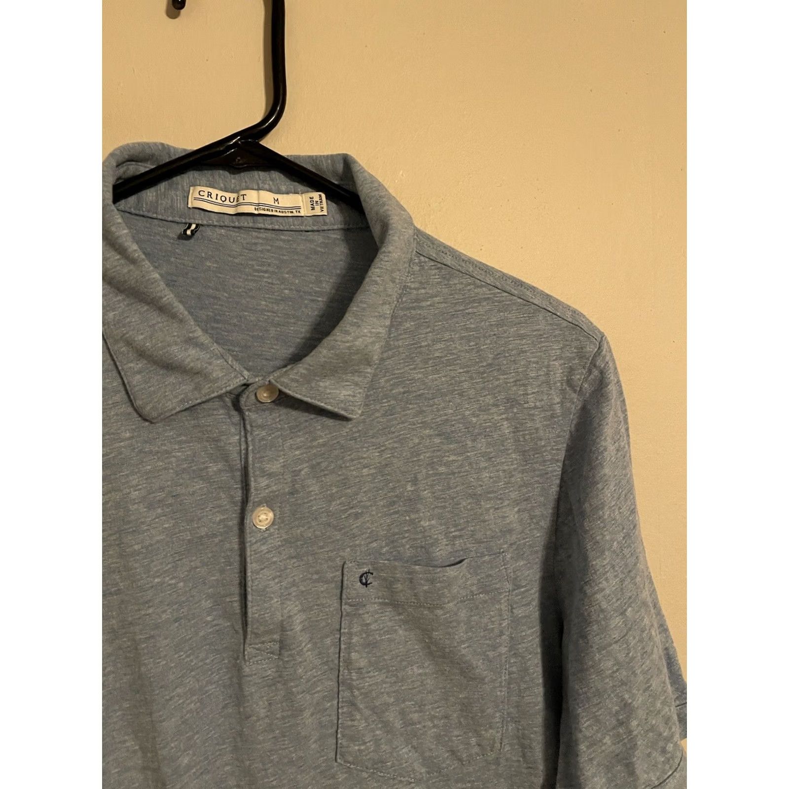 Vintage Criquet The Players Shirt Polo Shirt S/S Casual Blue Polo Shirt - Men's M Size US M / EU 48-50 / 2 - 2 Thumbnail