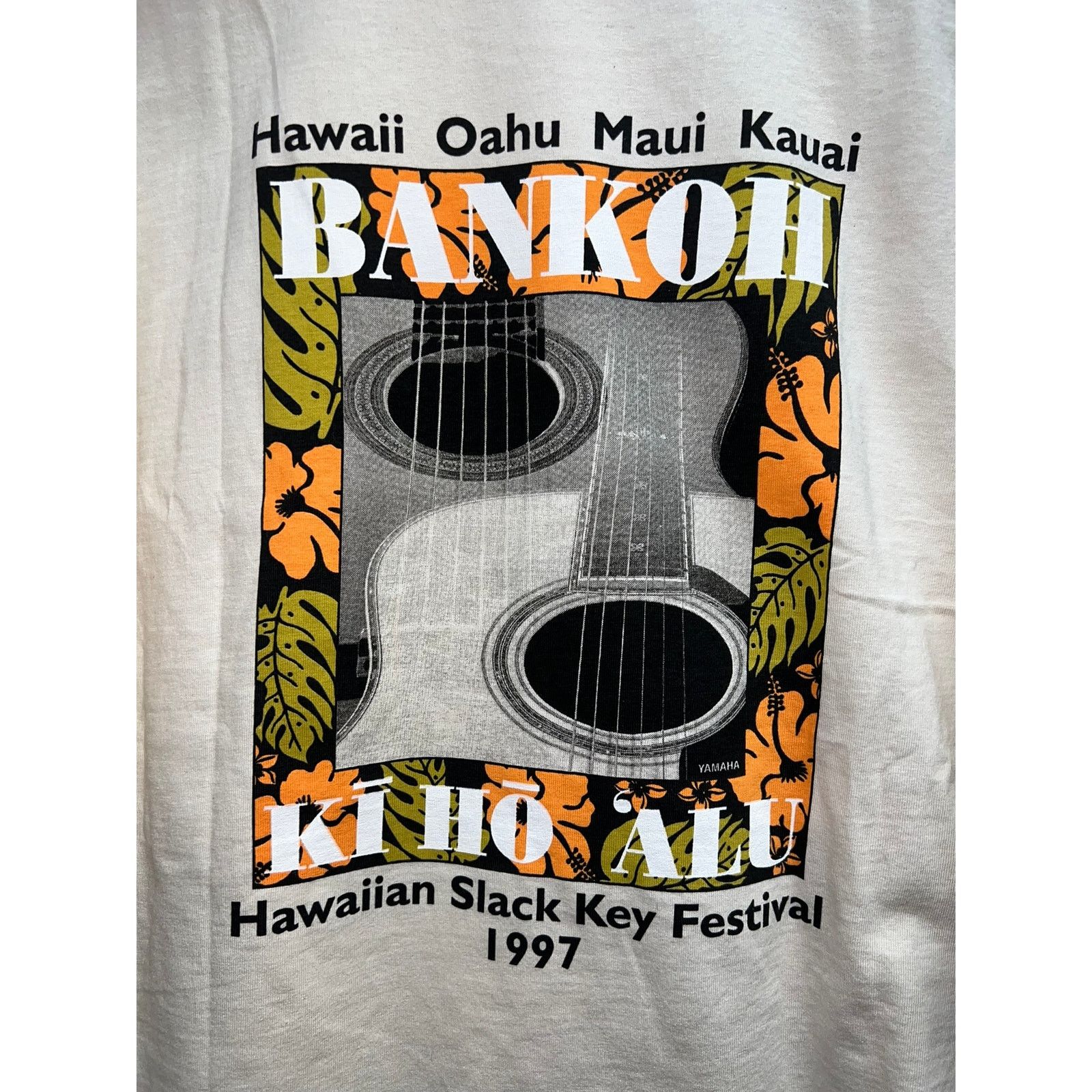 Vintage Vintage Hawaiian Slack Key Festival Shirt Bankoh Hawaii 90s Size US L / EU 52-54 / 3 - 7 Thumbnail
