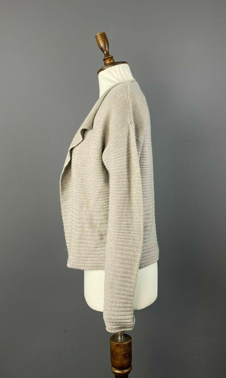 Designer Ladies FFC Grey Wool Front Jumper Cardigan Size M Size M / US 6-8 / IT 42-44 - 4 Thumbnail