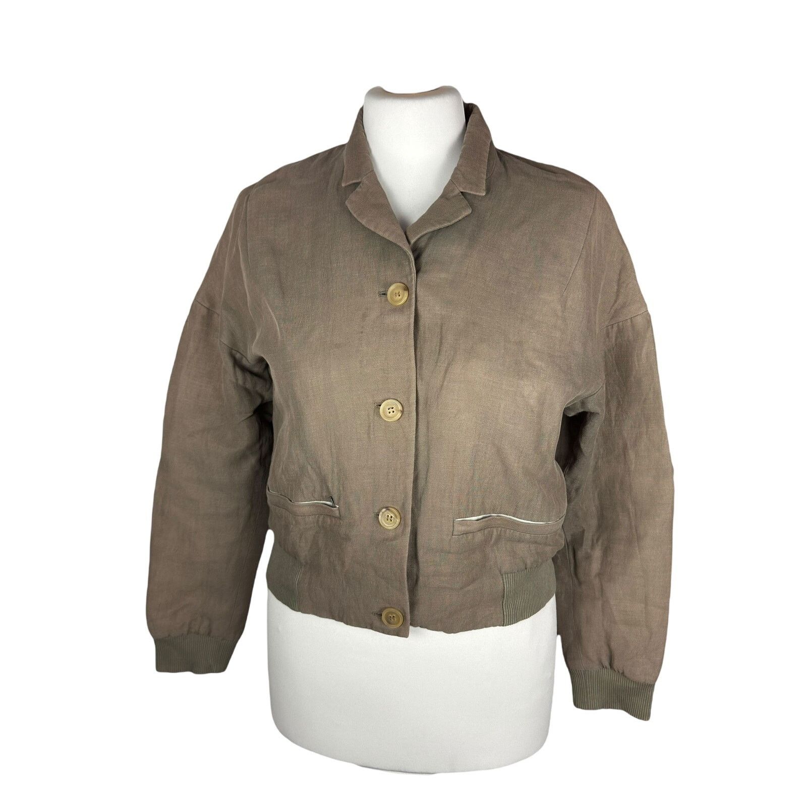 Acne Studios Acne Jeans khaki Front Button Long Sleeve Jacket 34 Size XS / US 0-2 / IT 36-38 - 1 Thumbnail