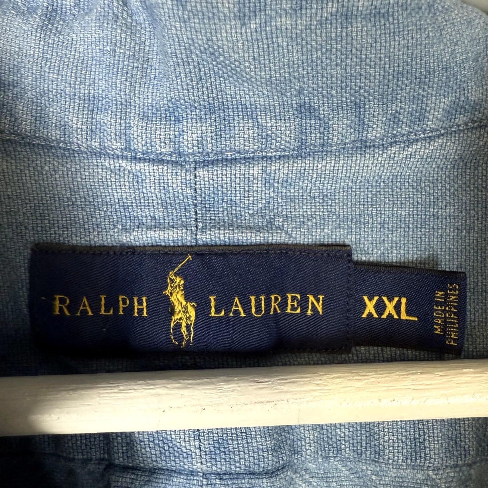 Ralph Lauren Ralph Lauren Shirt Men XXL 2XL Blue Chambray Denim Button Down Cotton Short Sleeve Size US XXL / EU 58 / 5 - 3 Thumbnail