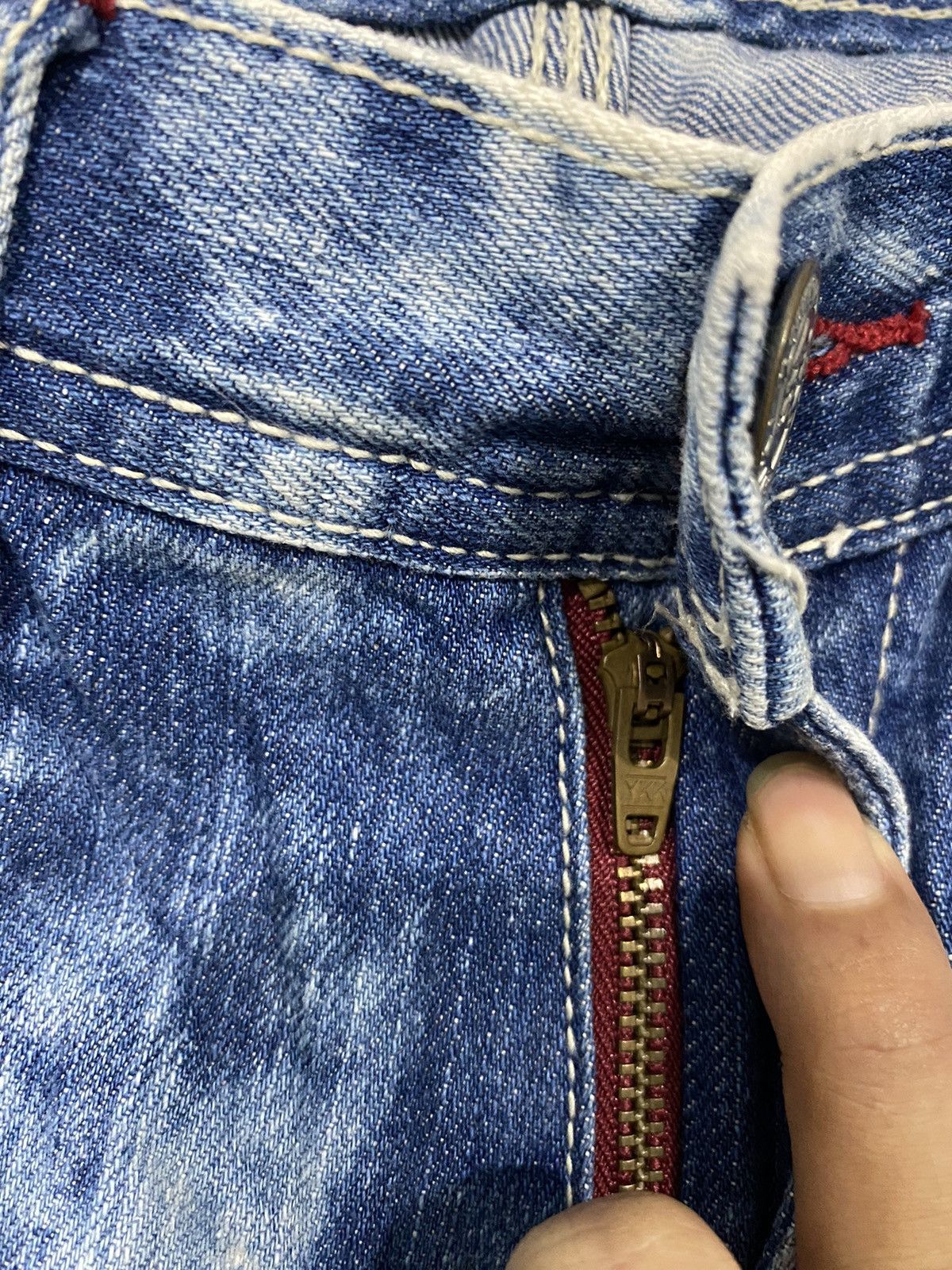 If Six Was Nine Japanese Brand Patchwork Acid Wash Denim Size US 31 - 6 Thumbnail