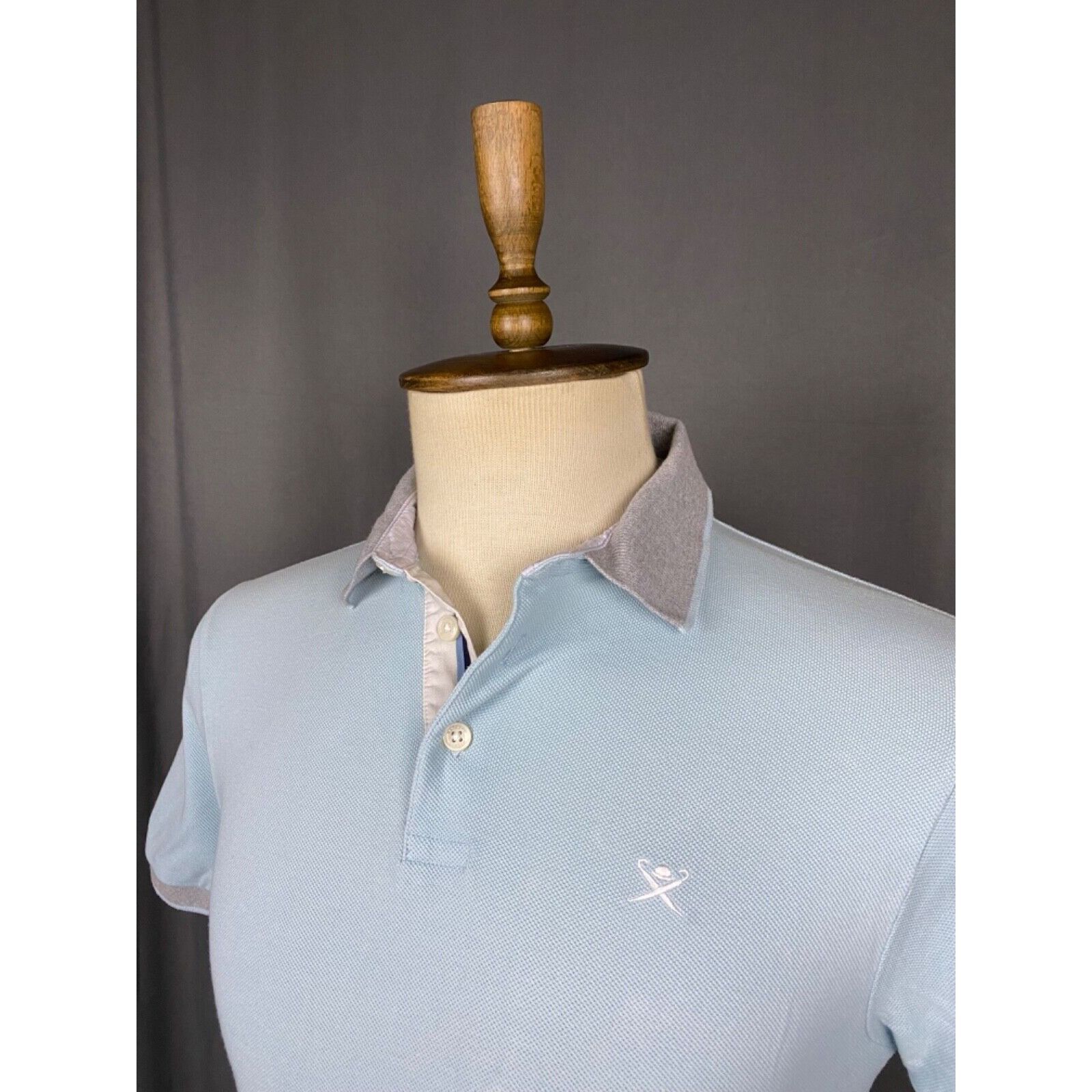 NHL MINT! Hackett Small Logo Men's Light Blue Polo T-Shirt Size Size US M / EU 48-50 / 2 - 5 Thumbnail