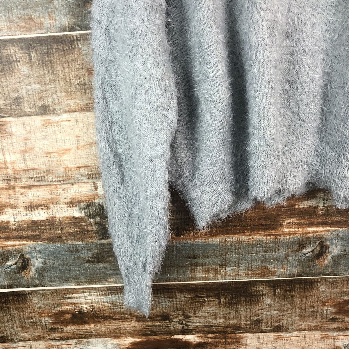 Japanese Brand DL Hyper World Gallery Gray Mohair Cardigan Knitwear #C372 Size M / US 6-8 / IT 42-44 - 15 Thumbnail