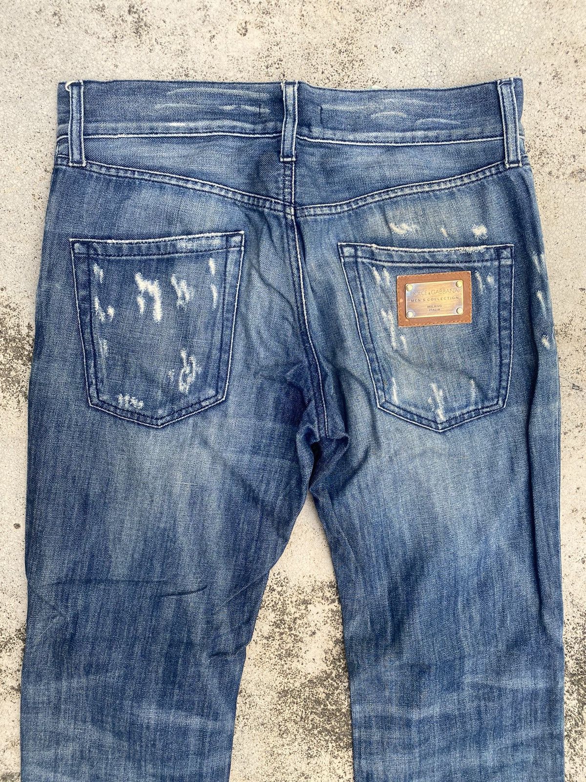 Designer × Dolce & Gabbana Dolce & Gabbana Distressed Faded Denim Jeans Size US 30 / EU 46 - 13 Thumbnail
