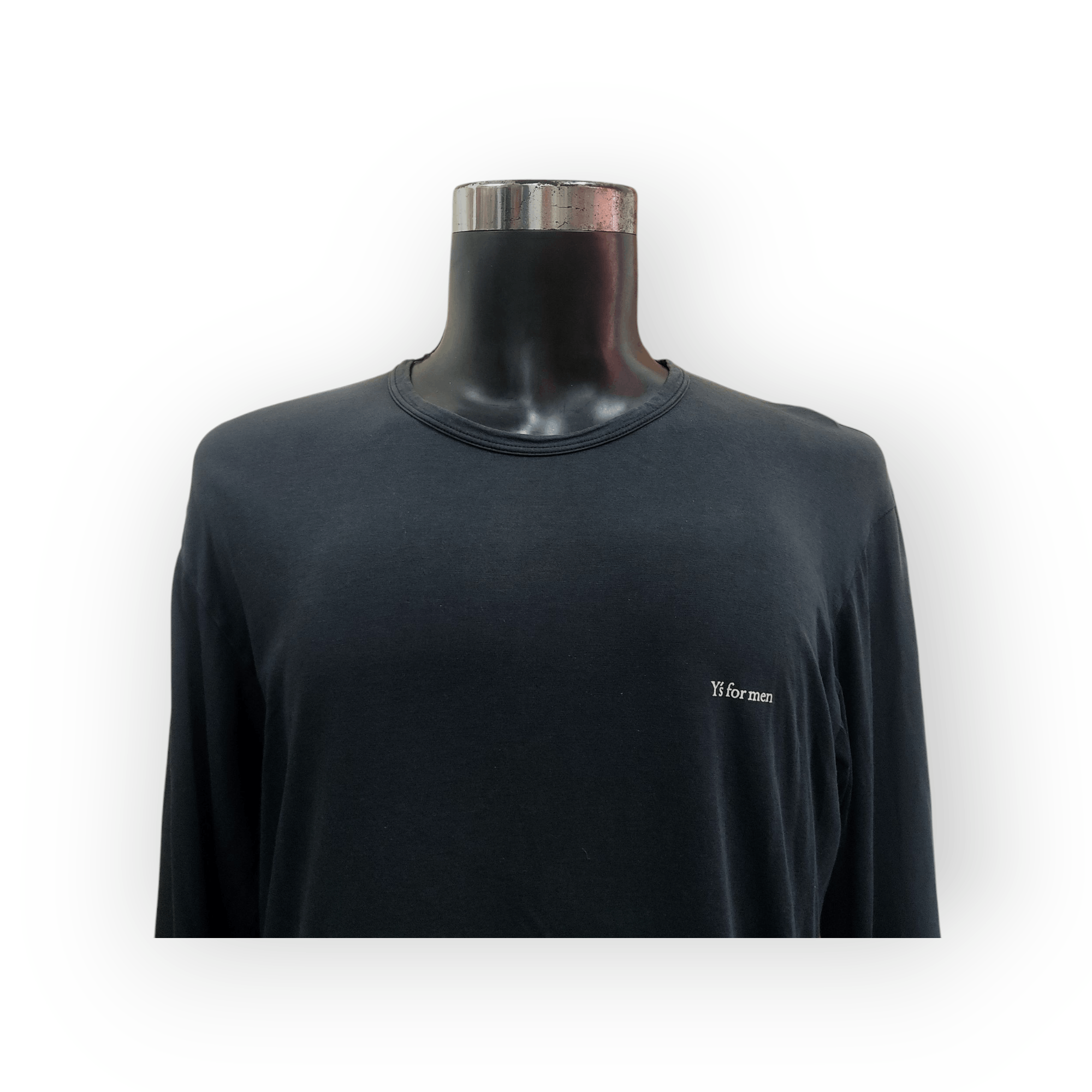 Yohji Yamamoto Y's For Men Faded Black Long Sleeve T-shirt Size US L / EU 52-54 / 3 - 2 Thumbnail