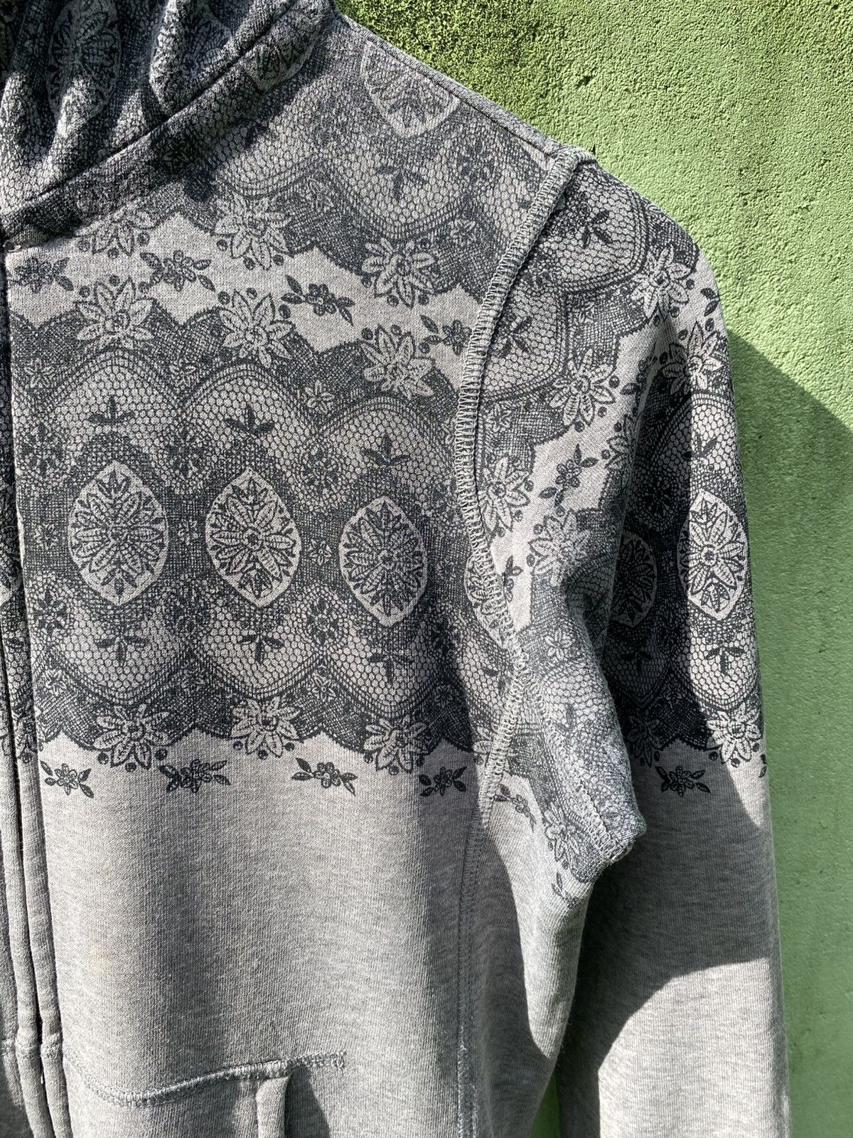 Japanese Brand Uniqlo Luxury Hood Zip Hoodie Grey Tribal Pattern Y2K Jacket Size M / US 6-8 / IT 42-44 - 4 Thumbnail
