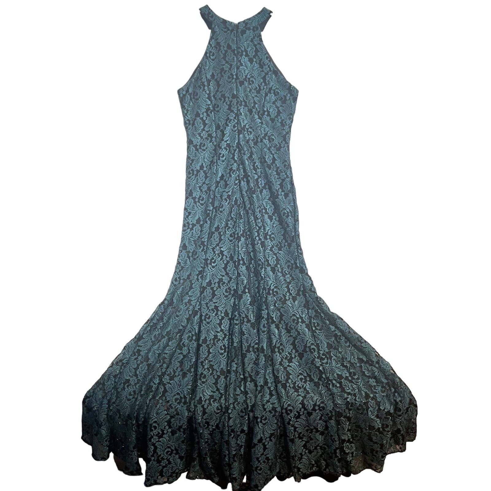 Other Morgan & Co. Maxi Dress Woman 10 Style# 216890 Keyhole Neck Size L / US 10 / IT 46 - 2 Thumbnail