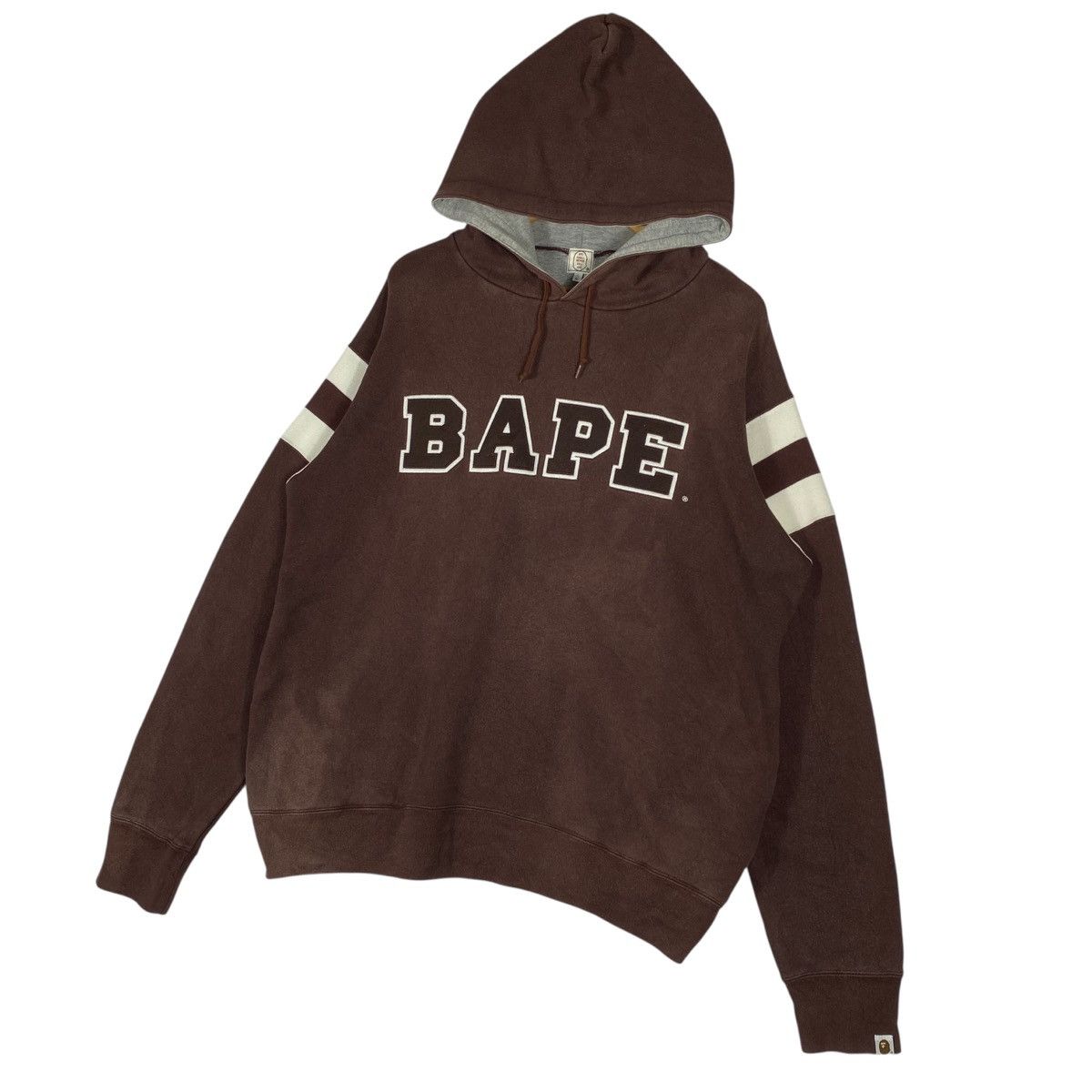Bape Vintage BAPE Hoodie A Bathing Ape Brown College Logo Size US L / EU 52-54 / 3 - 2 Thumbnail