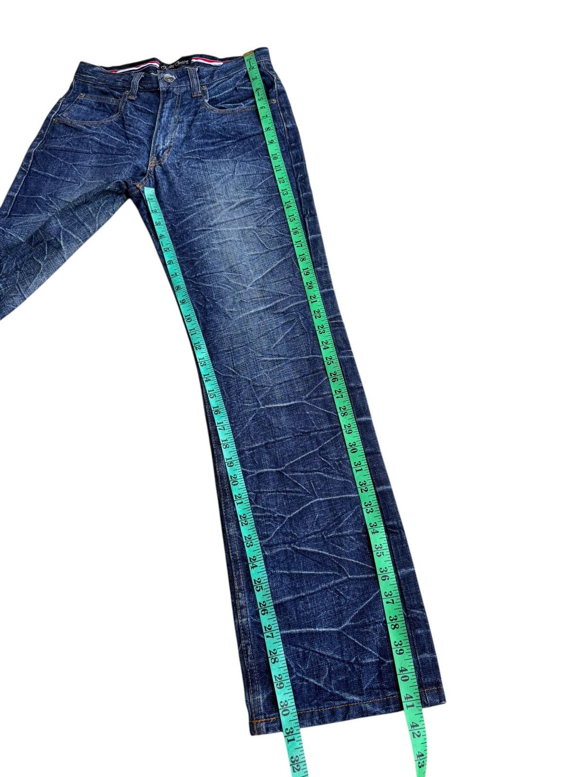 Japanese Brand × Le Grande Bleu (L.G.B.) × Tornado Mart 🔥Japanese Brand Nylaus Double Waist Buckle BackJeans Size US 29 - 13 Thumbnail