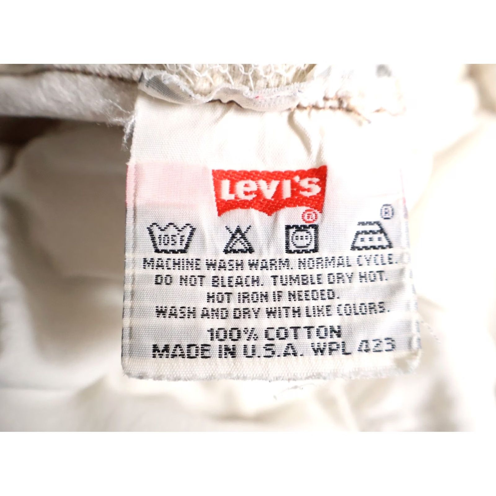 Levi's VINTAGE Levi's 501 Jeans Mens 34 x 29 Ivory Denim 90s Grunge Retro 1996 VTG Jeans Mens Regular Straight 5-Pocket Design Size US 35 - 3 Thumbnail
