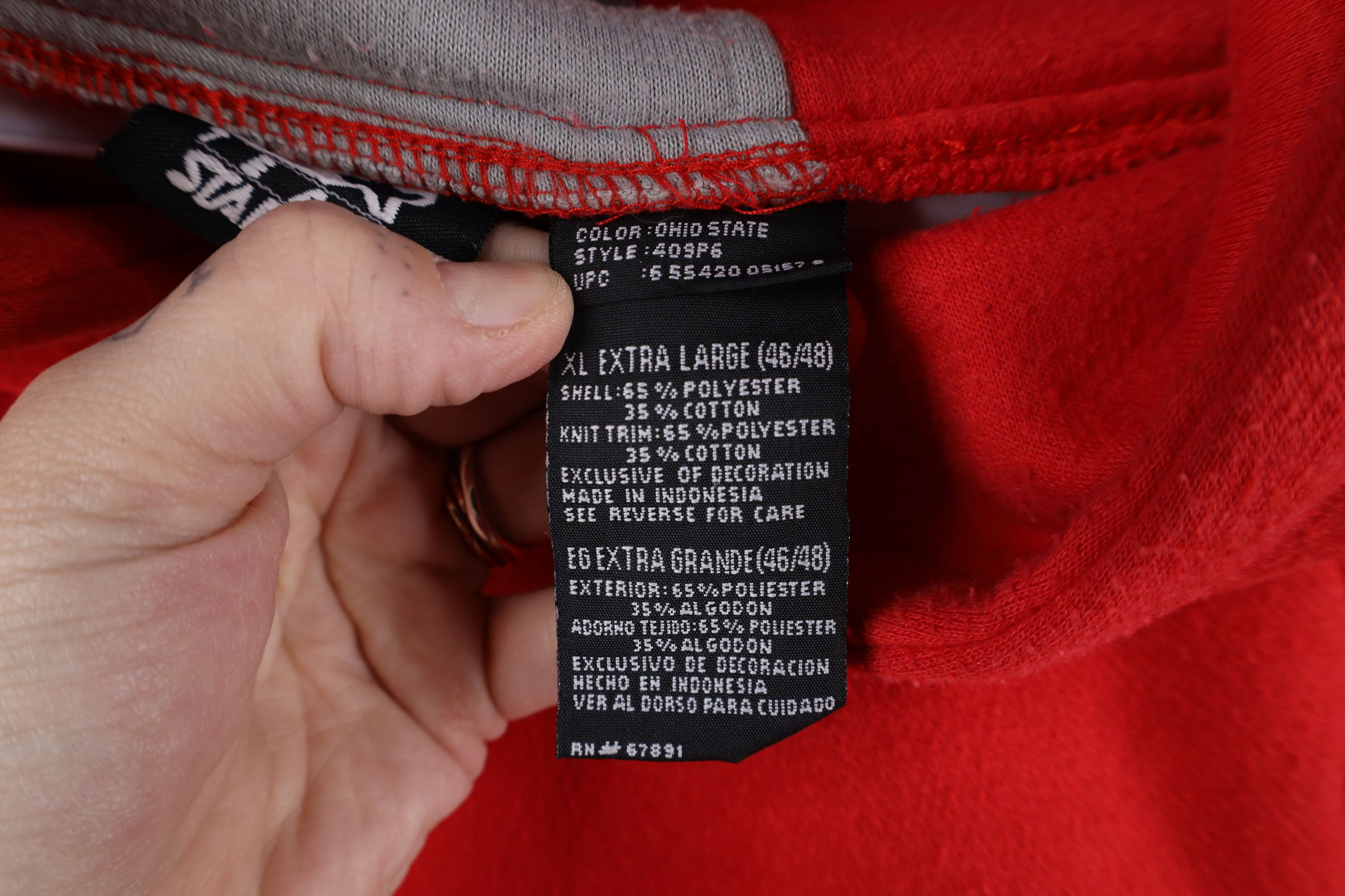 Starter × Vintage Vintage 90s Starter Ohio State University Hoodie Sweatshirt Size US XL / EU 56 / 4 - 8 Thumbnail