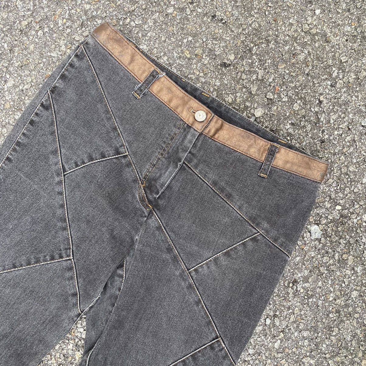 If Six Was Nine Flared Jeans Patchwork by Ecole de Paris Boot Cut Pants Size 28" / US 6 / IT 42 - 6 Thumbnail