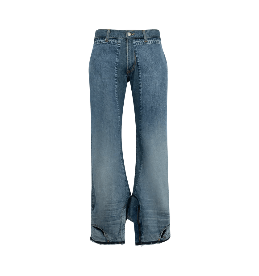 Junya Watanabe o1h1sh10525 Wide Leg Jeans in Blue Size US 34 / EU 50 - 1 Thumbnail