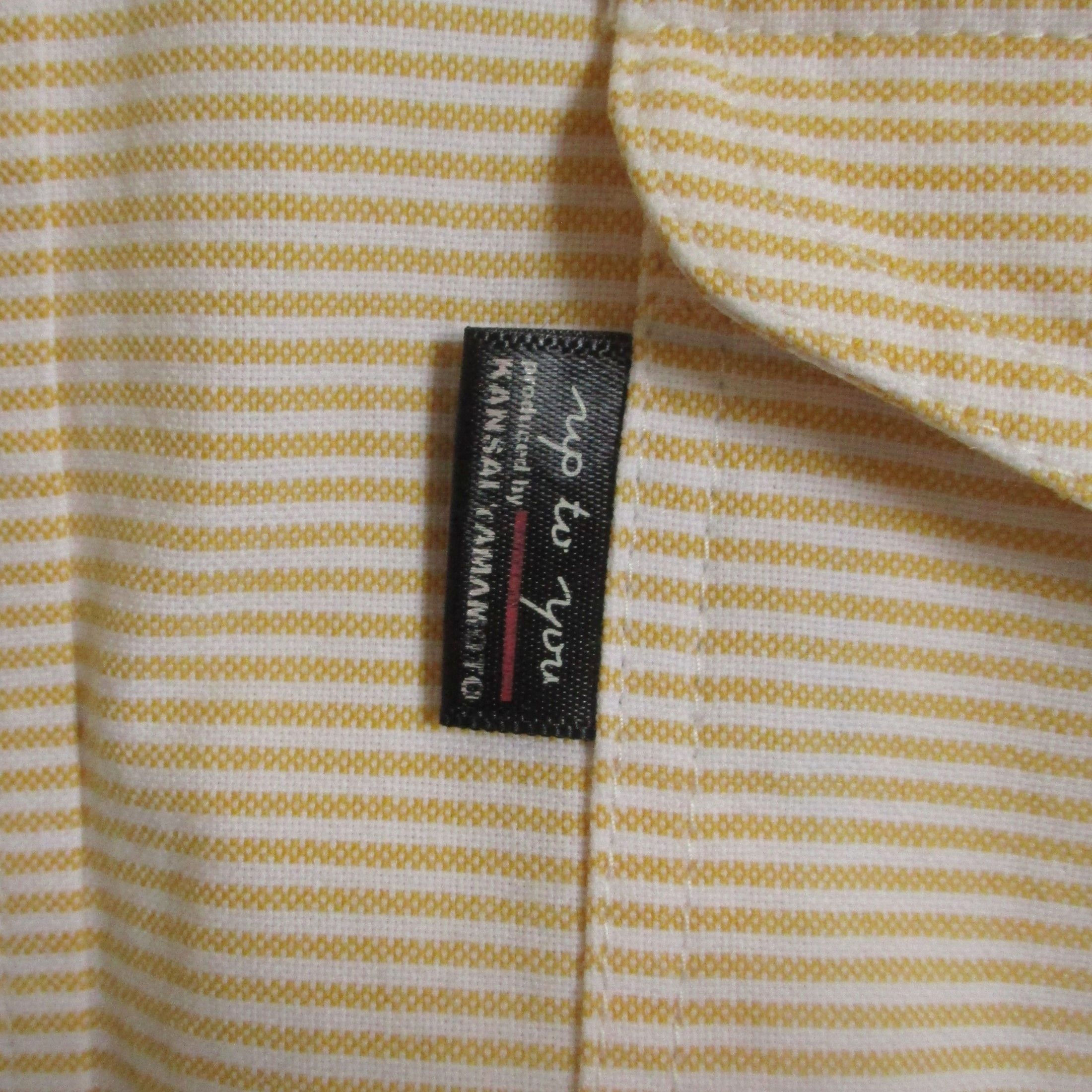 Kansai Yamamoto Up To You Striped Cotton Pleated Shirt Size US M / EU 48-50 / 2 - 9 Thumbnail