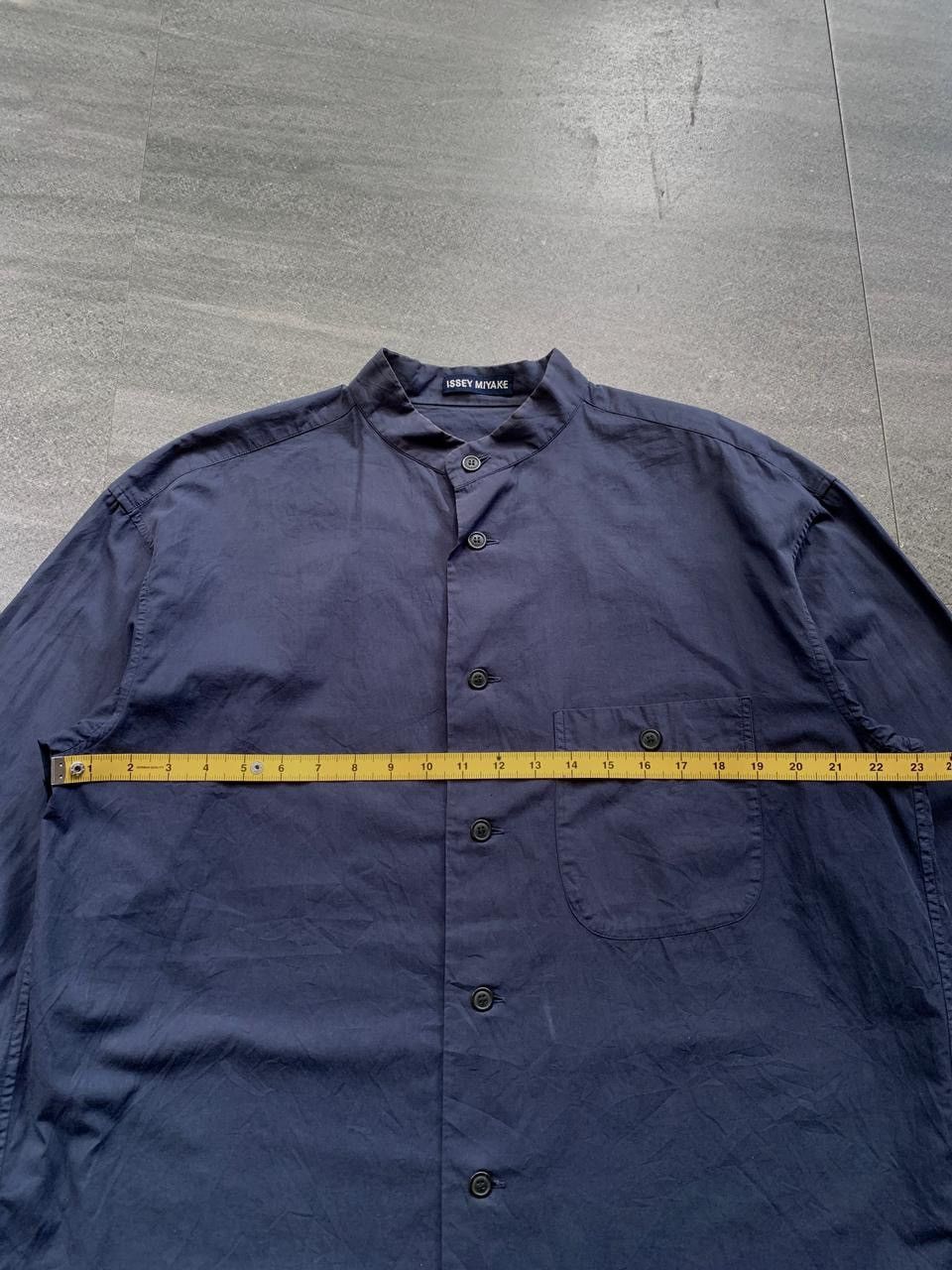 Issey Miyake Faded Mandarin Shanghai Collar Shirt Size US L / EU 52-54 / 3 - 8 Thumbnail