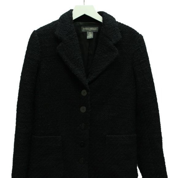 Banana Republic Banana Republic Black Wool Blend Coat Medium Size M / US 6-8 / IT 42-44 - 2 Thumbnail