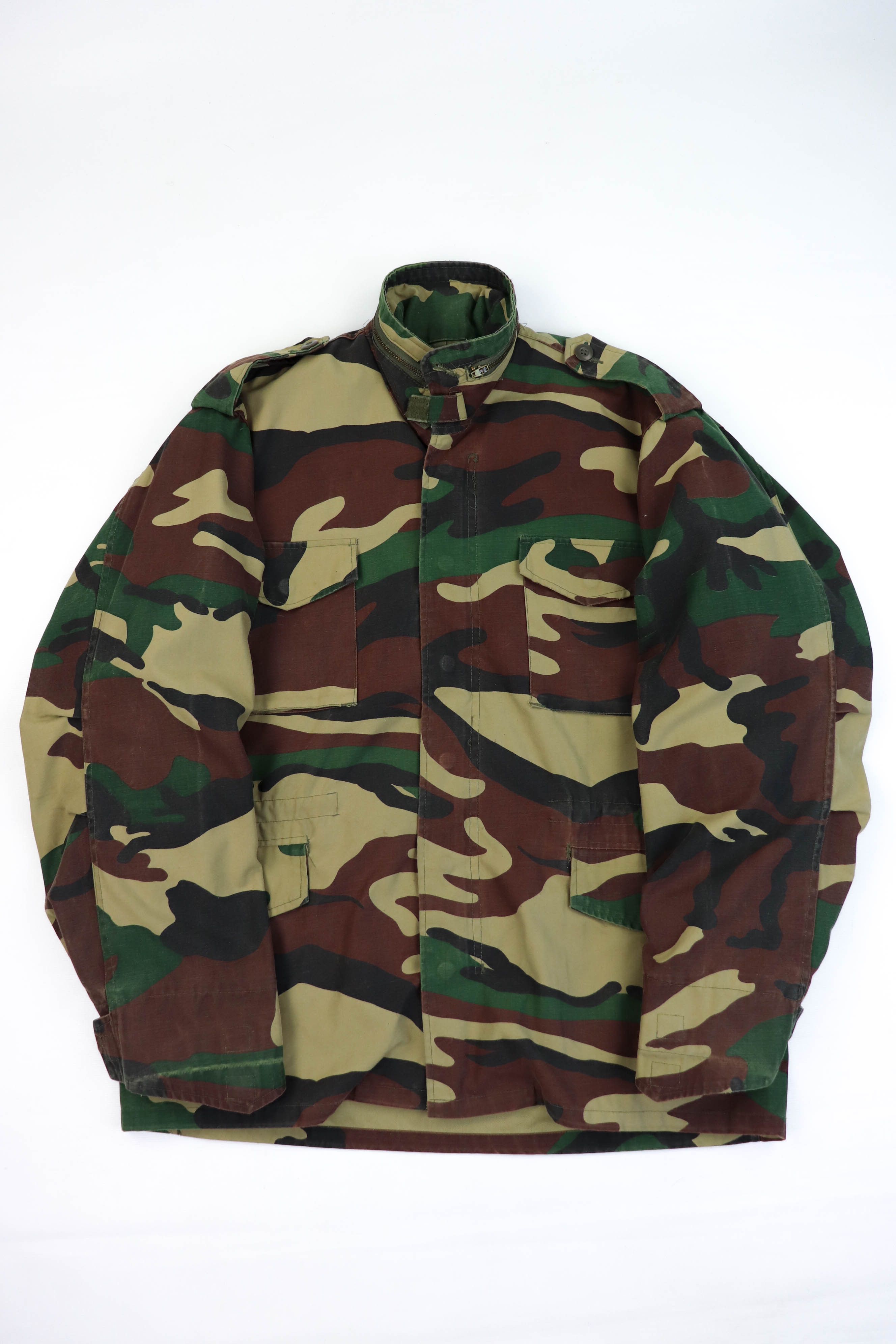 image of Vintage 70's Reproduction? 1976 Camo Field Jacket, Men's (Size Medium)
